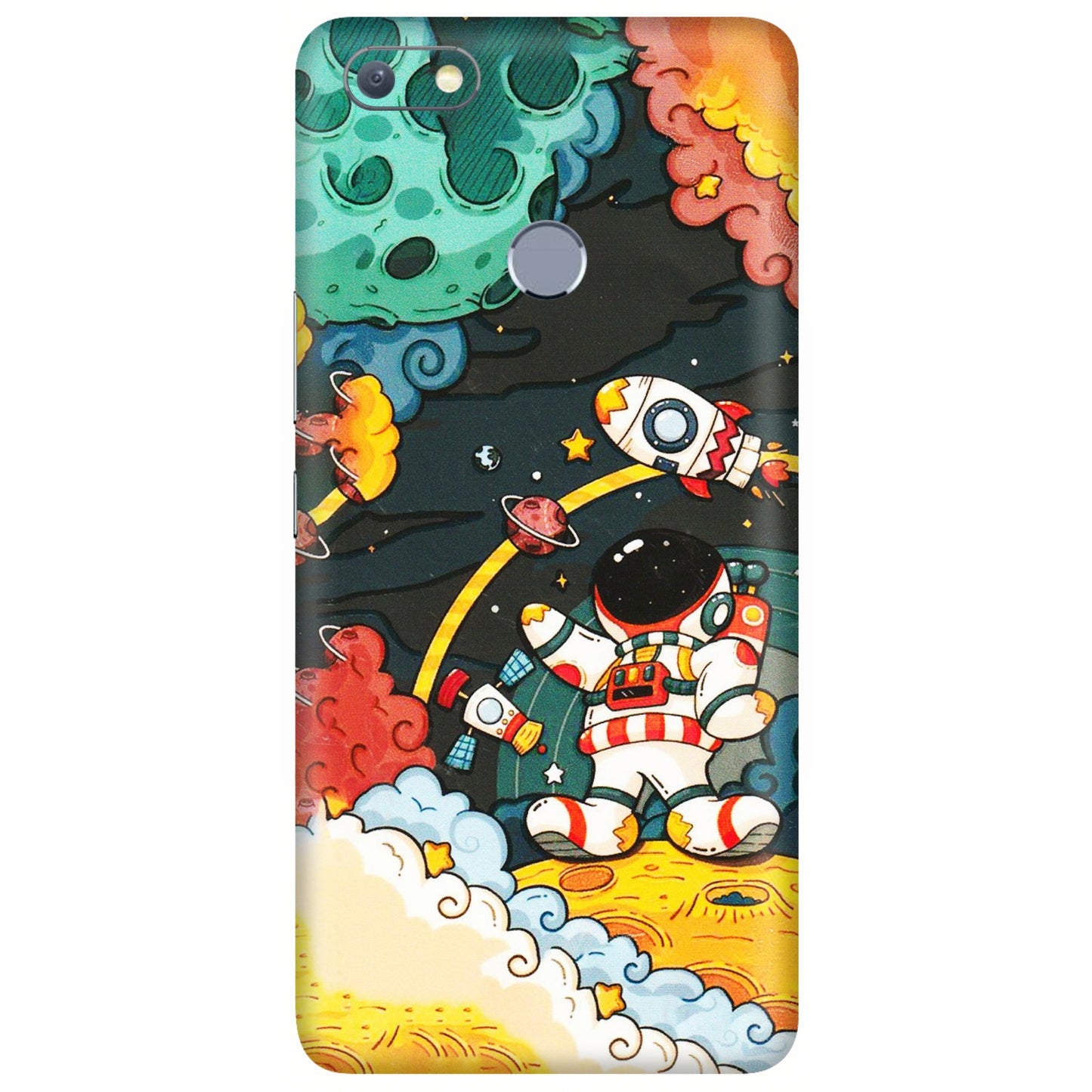 INFINIX Phone Skins (All Models) - Astronauts & Spaceship - 3D Embossed Finish (L-145) Infinix Note 5