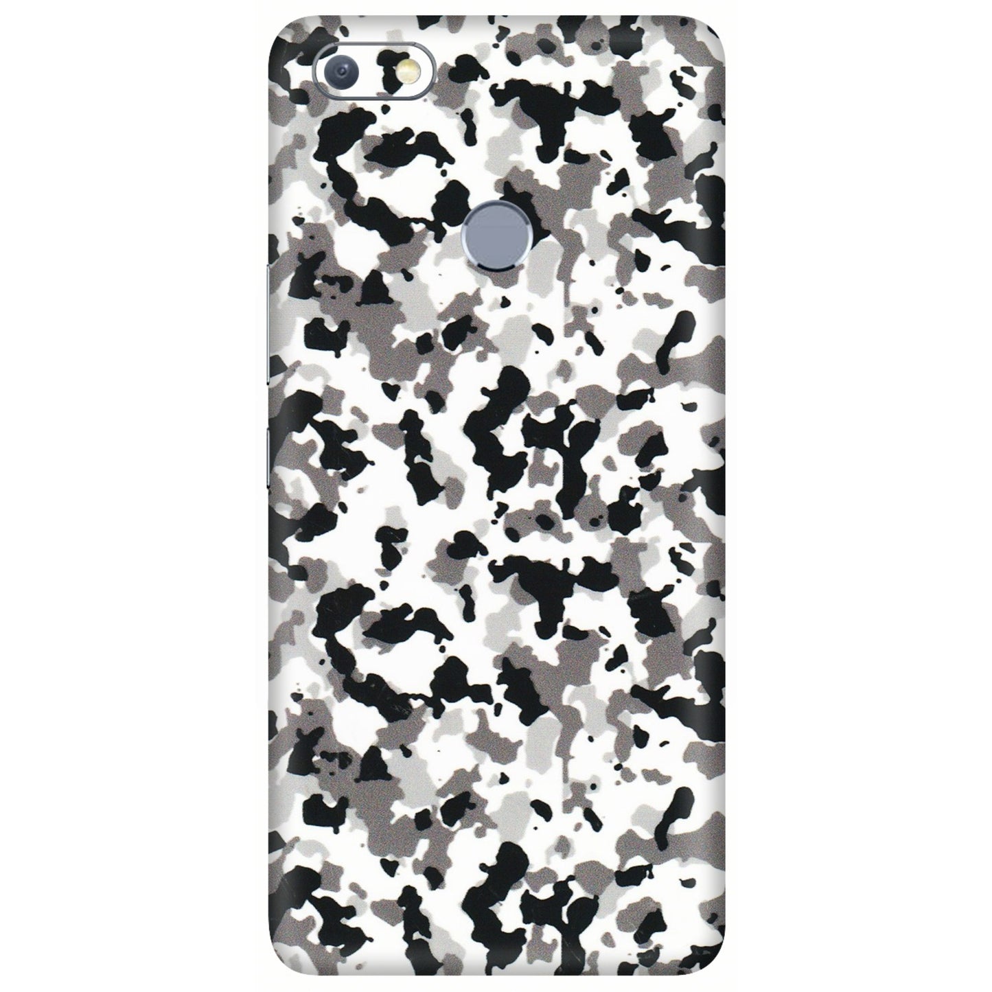 INFINIX Phone Skins (All Models) - White Black Camouflage - 3D Embossed Finish (L-18) Infinix Note 5