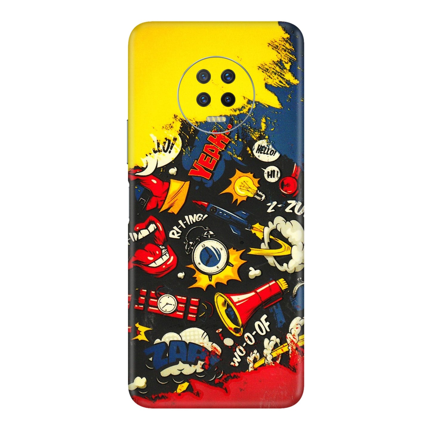 INFINIX Phone Skins (All Models) - Pacific Doodle Art - 3D Embossed Finish (L-120) Infinix Note 7