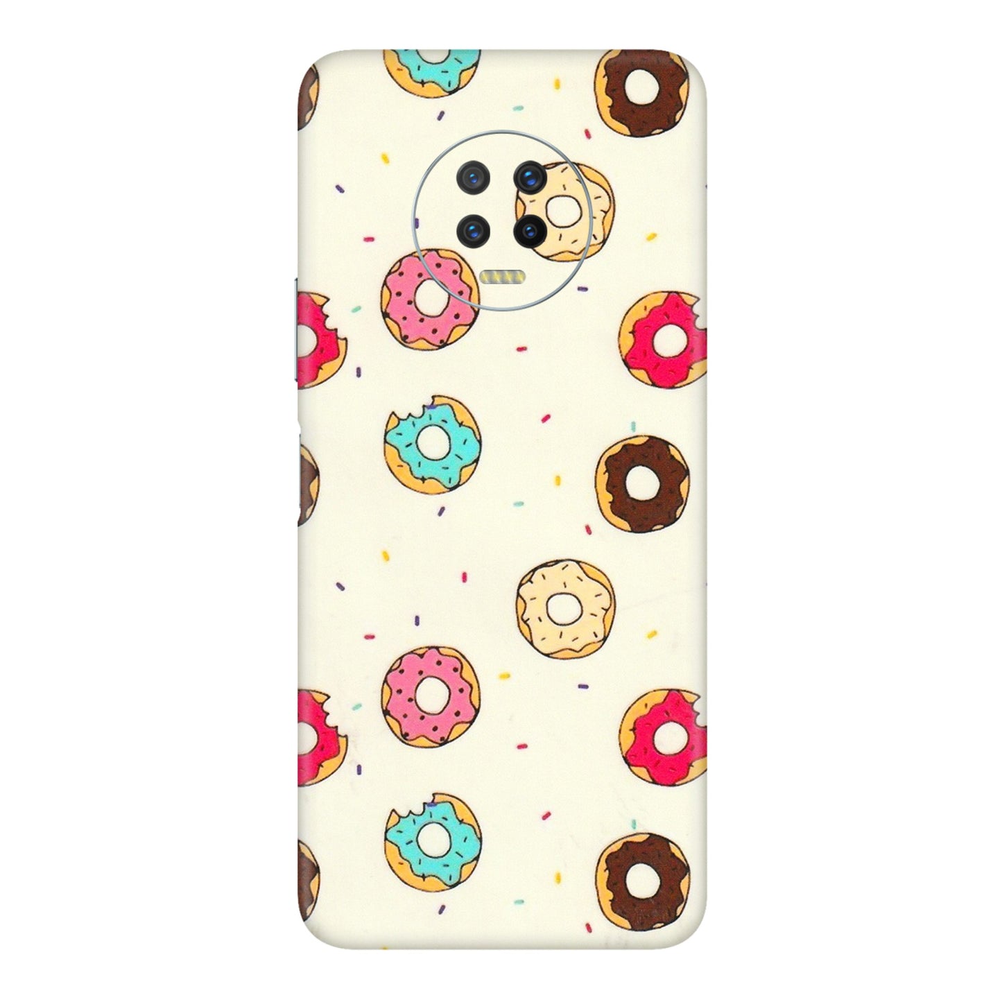 INFINIX Phone Skins (All Models) - Mini Donuts Doodle Art - 3D Embossed Finish (L-122) Infinix Note 7