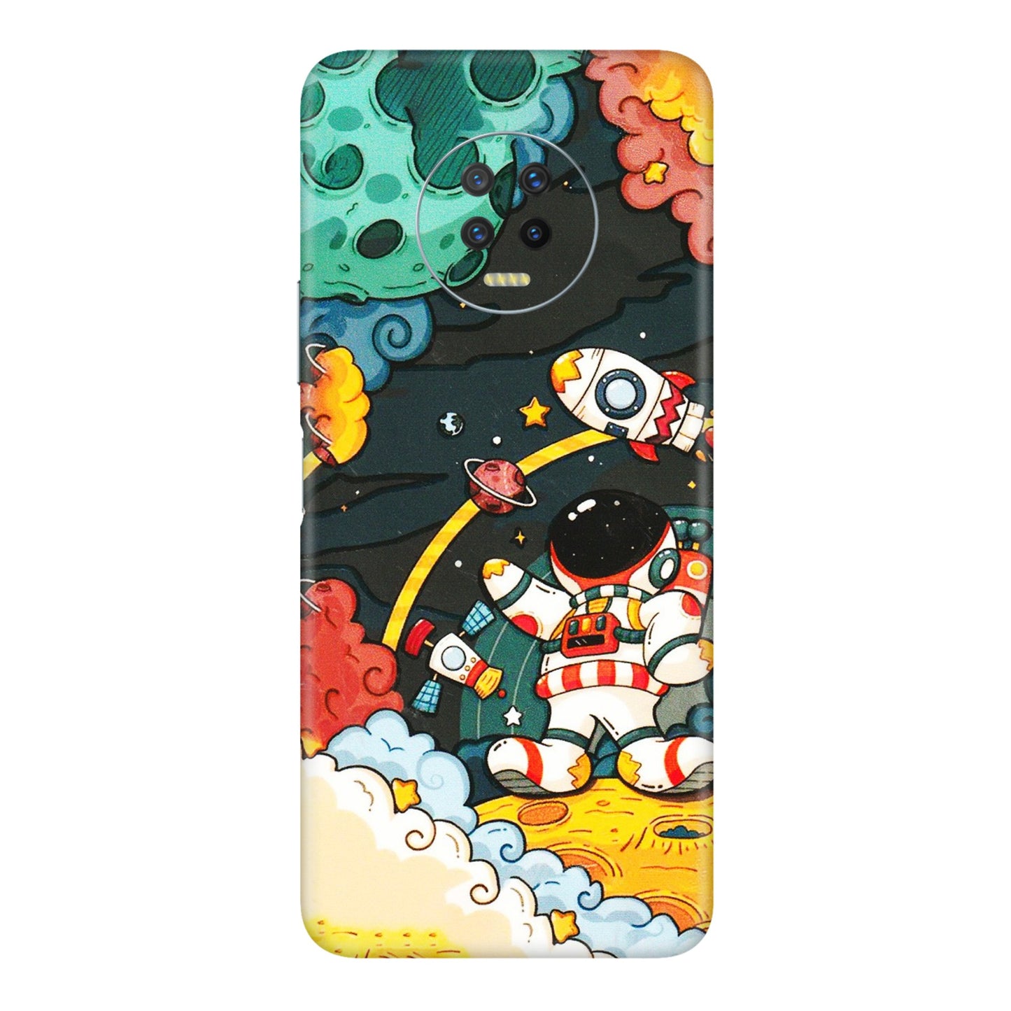 INFINIX Phone Skins (All Models) - Astronauts & Spaceship - 3D Embossed Finish (L-145) Infinix Note 7