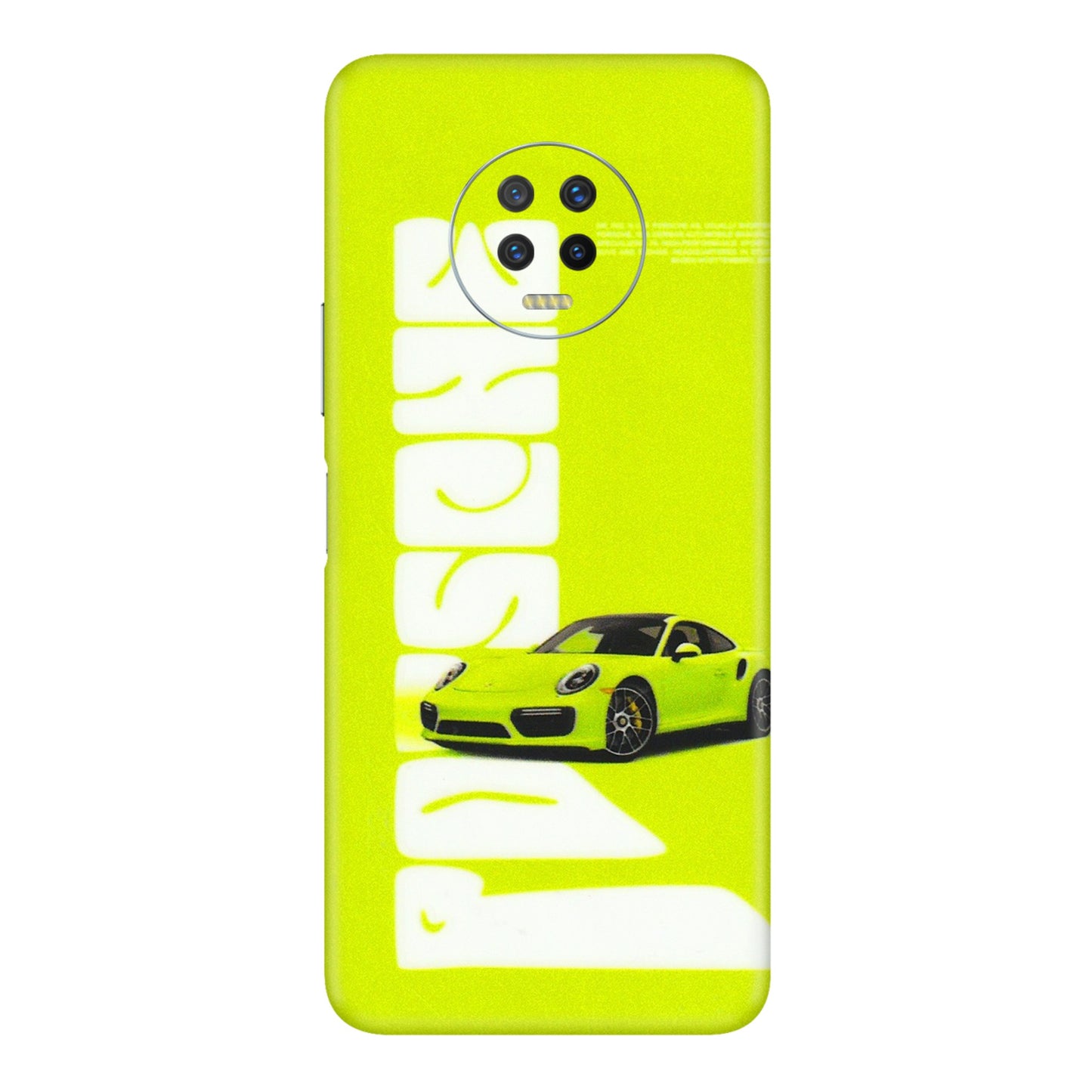 INFINIX Phone Skins (All Models) - Lime Green Porche - 3D Embossed Finish (L-30) Infinix Note 7