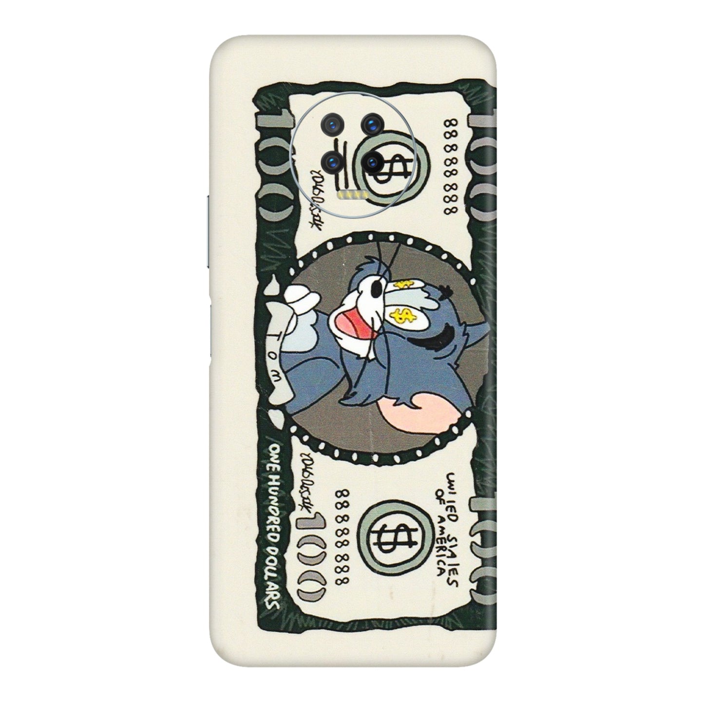 INFINIX Phone Skins (All Models) - Tom Hundred Dollar - 3D Embossed Finish (L-324) Infinix Note 7