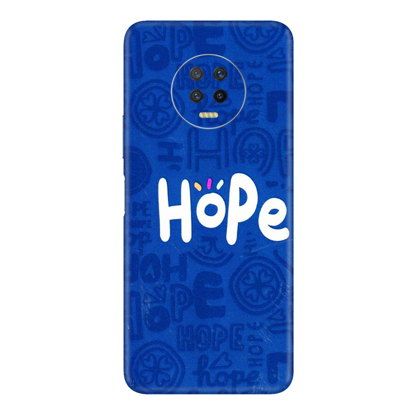 INFINIX Phone Skins (All Models) - Hope Doodles Blue - 3D Embossed Finish (L-43) Infinix Note 7