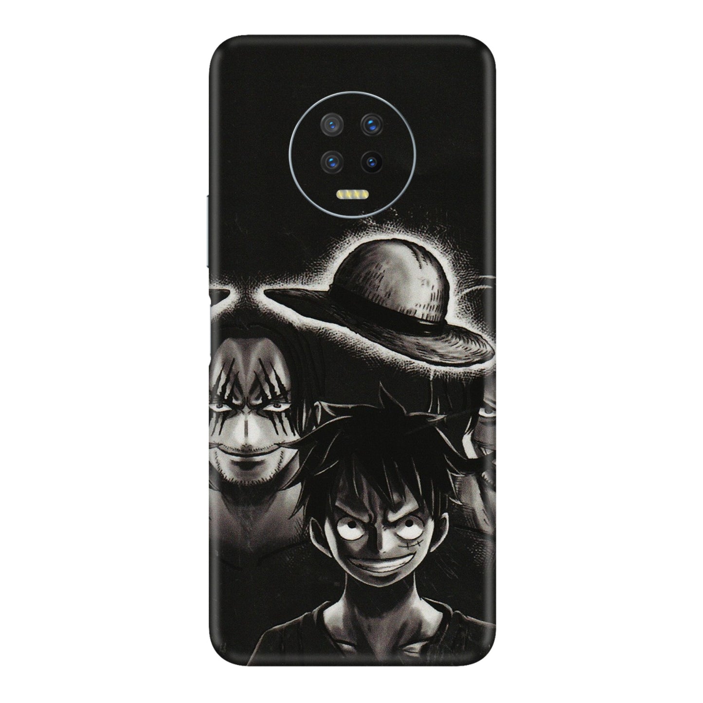 INFINIX Phone Skins (All Models) - Black Luffy Hat - 3D Embossed Finish (L-57) Infinix Note 7