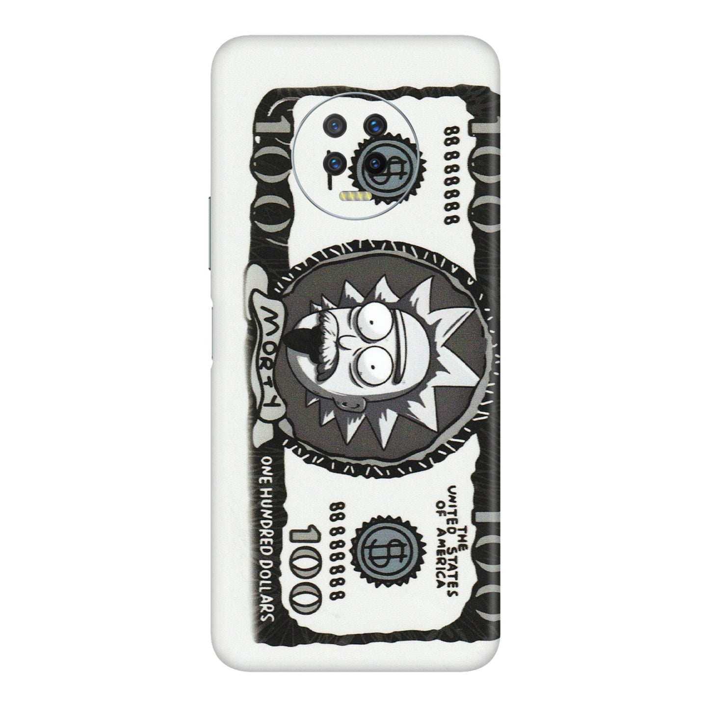INFINIX Phone Skins (All Models) - Rick And Morty Hundred Dollar Anime - Matte Finish (M-161) Infinix Note 7
