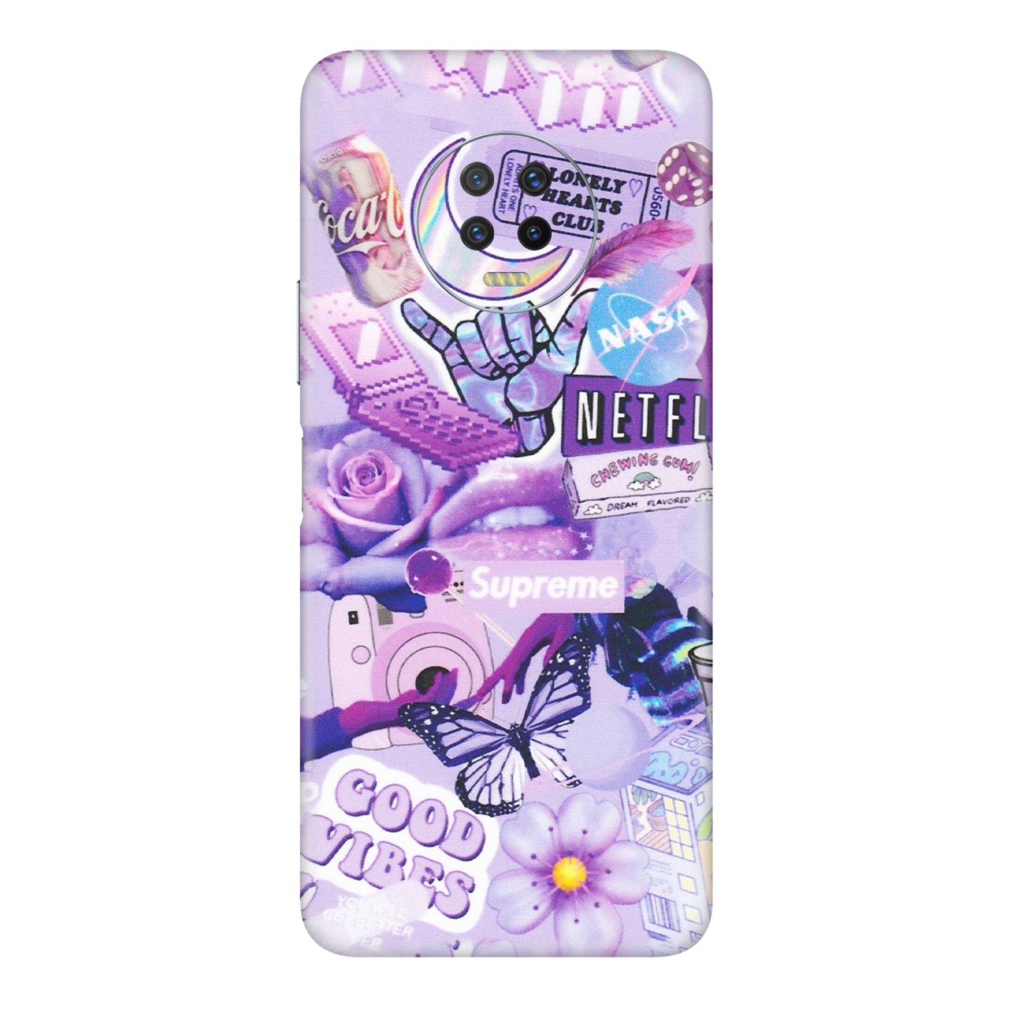 INFINIX Phone Skins (All Models) - Supreme Purple Magic - Matte Finish (M-88) Infinix Note 7
