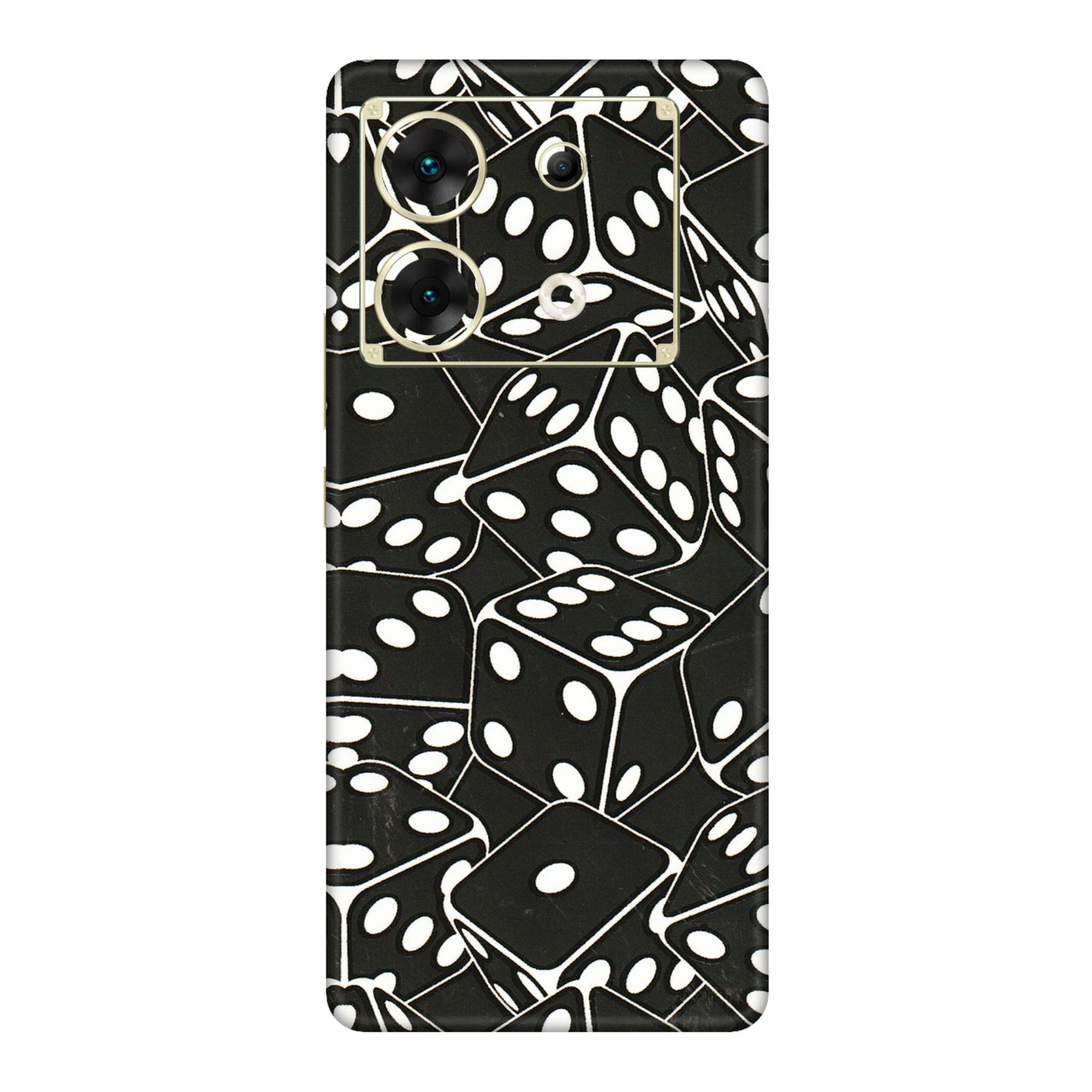 INFINIX Phone Skins (All Models) - Big Black Dices - 3D Embossed Finish (L-106) Infinix Zero 30 (5G)