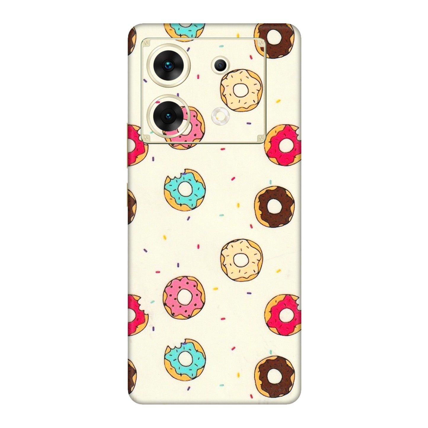 INFINIX Phone Skins (All Models) - Mini Donuts Doodle Art - 3D Embossed Finish (L-122) Infinix Zero 30 (5G)