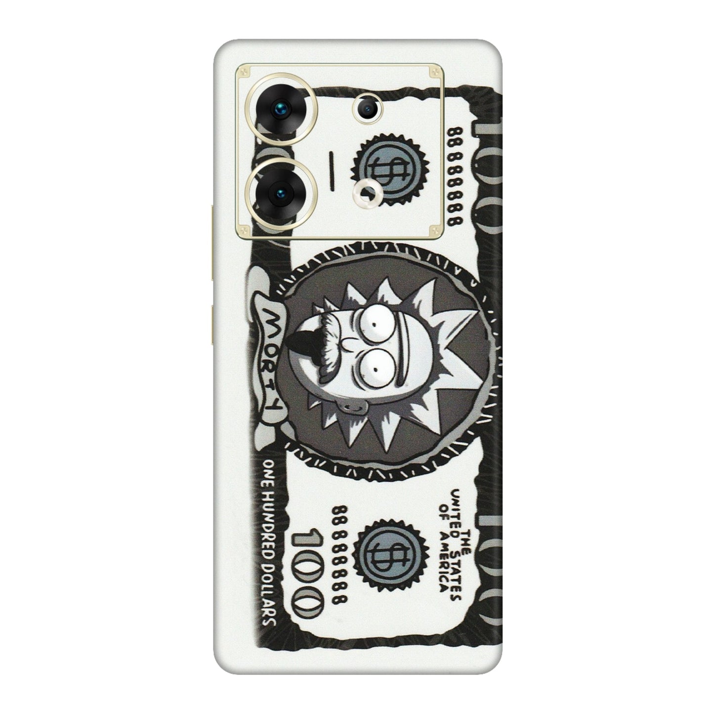 INFINIX Phone Skins (All Models) - Rick And Morty Hundred Dollar Anime - Matte Finish (M-161) Infinix Zero 30 (5G)