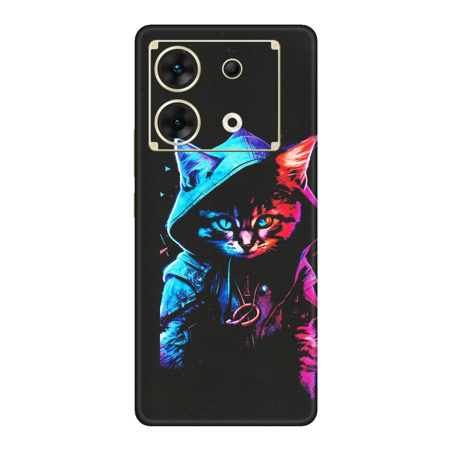 INFINIX Phone Skins (All Models) - Cyberpunk Cat - Matte Finish (M-45) Infinix Zero 30 (5G)