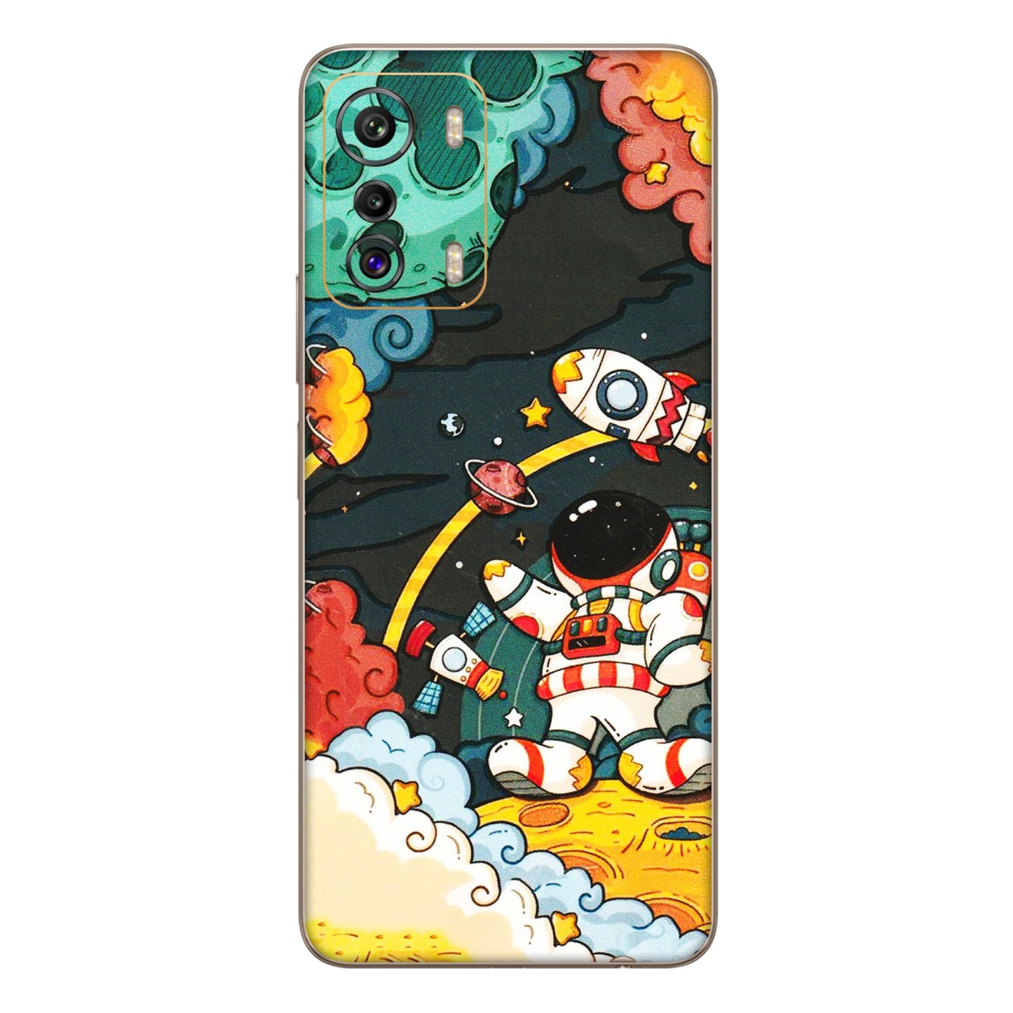INFINIX Phone Skins (All Models) - Astronauts & Spaceship - 3D Embossed Finish (L-145) Infinix Zero 5G
