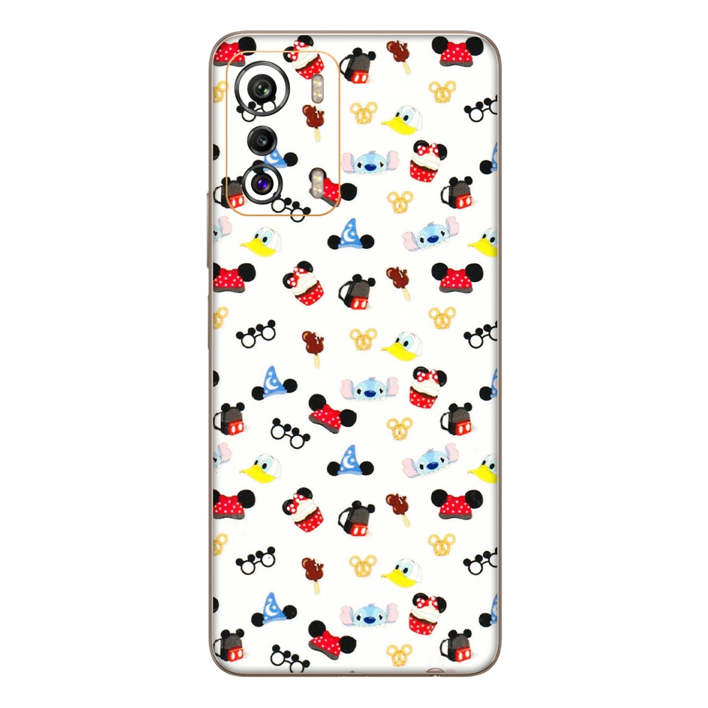 INFINIX Phone Skins (All Models) - Minnie Mouse & Donald Doodles s - 3D Embossed Finish (L-194) Infinix Zero 5G