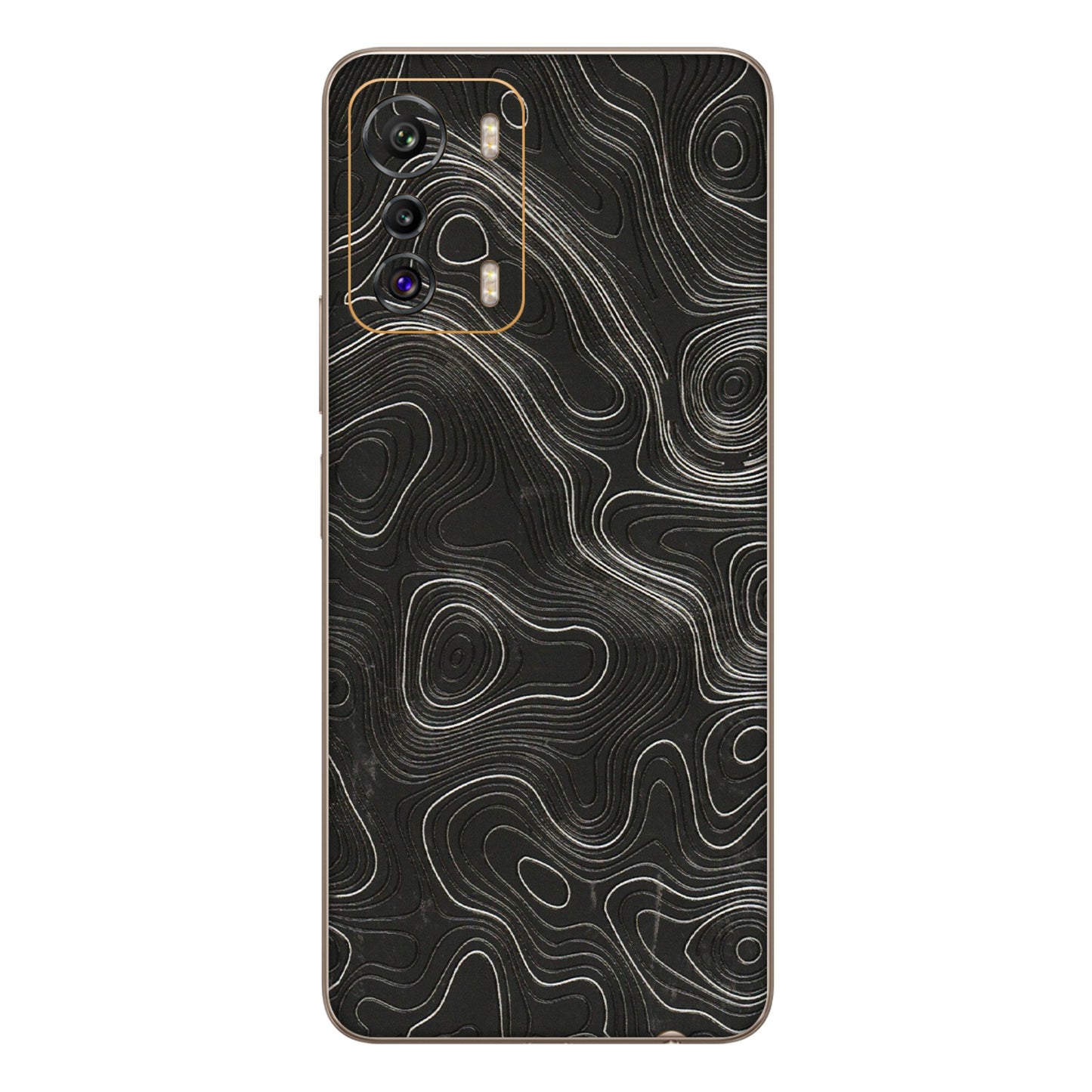 INFINIX Phone Skins (All Models) - Abstract White Line Map - 3D Embossed Finish (L-269) Infinix Zero 5G
