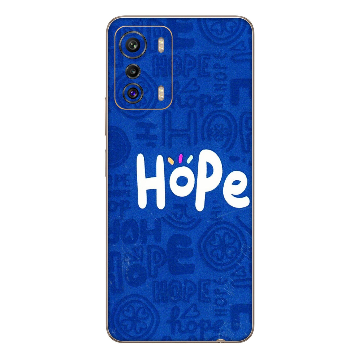 INFINIX Phone Skins (All Models) - Hope Doodles Blue - 3D Embossed Finish (L-43) Infinix Zero 5G