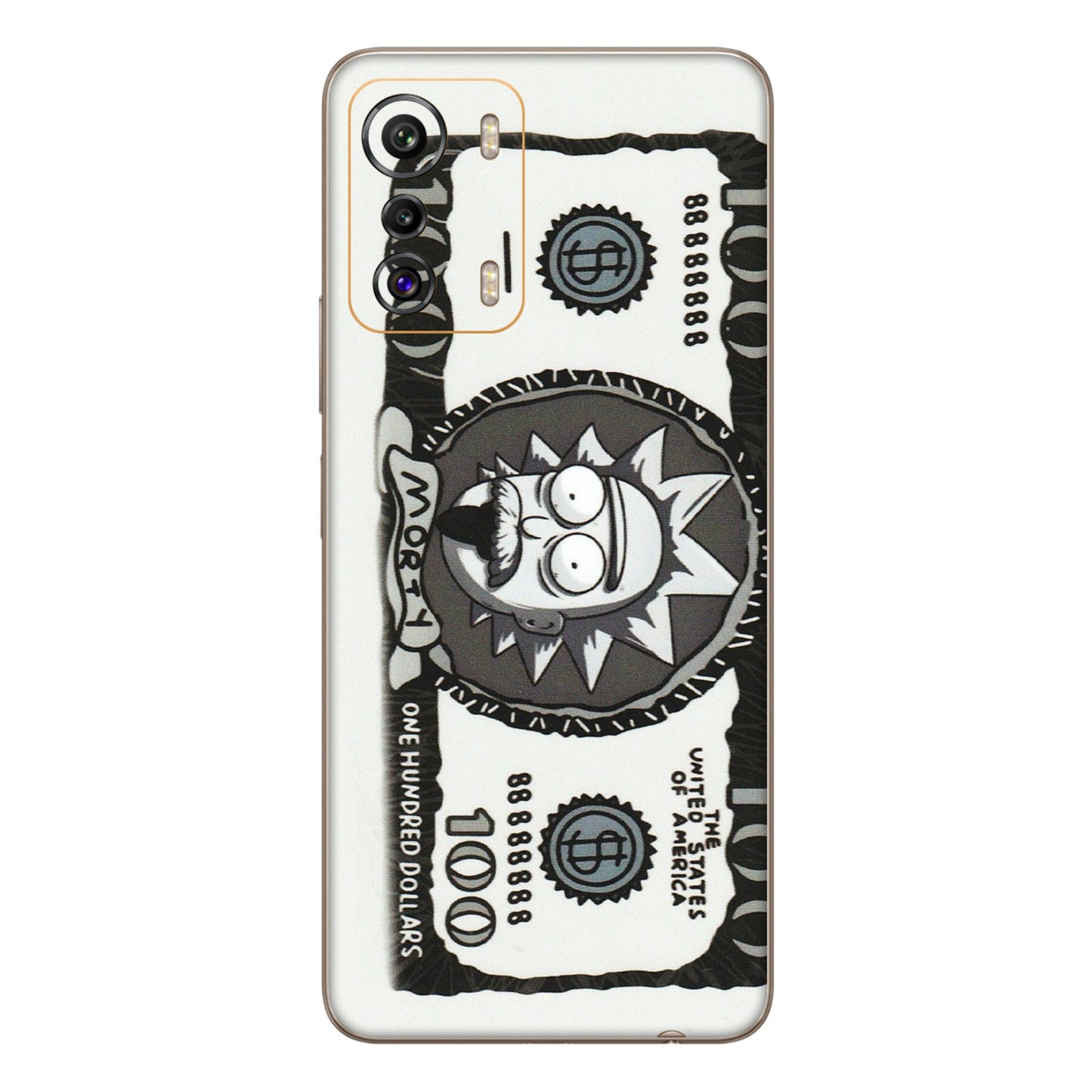 INFINIX Phone Skins (All Models) - Rick And Morty Hundred Dollar Anime - Matte Finish (M-161) Infinix Zero 5G