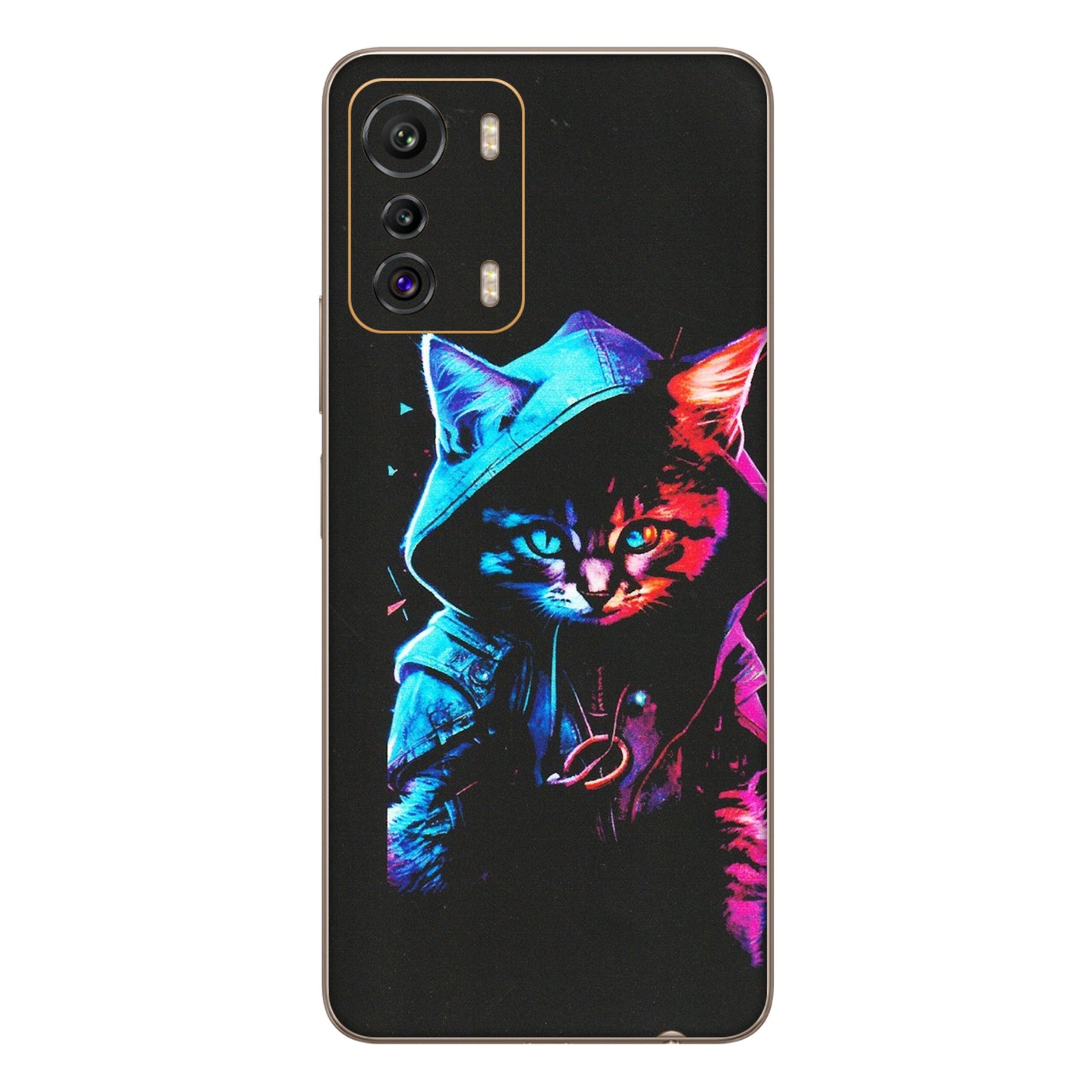 INFINIX Phone Skins (All Models) - Cyberpunk Cat - Matte Finish (M-45) Infinix Zero 5G