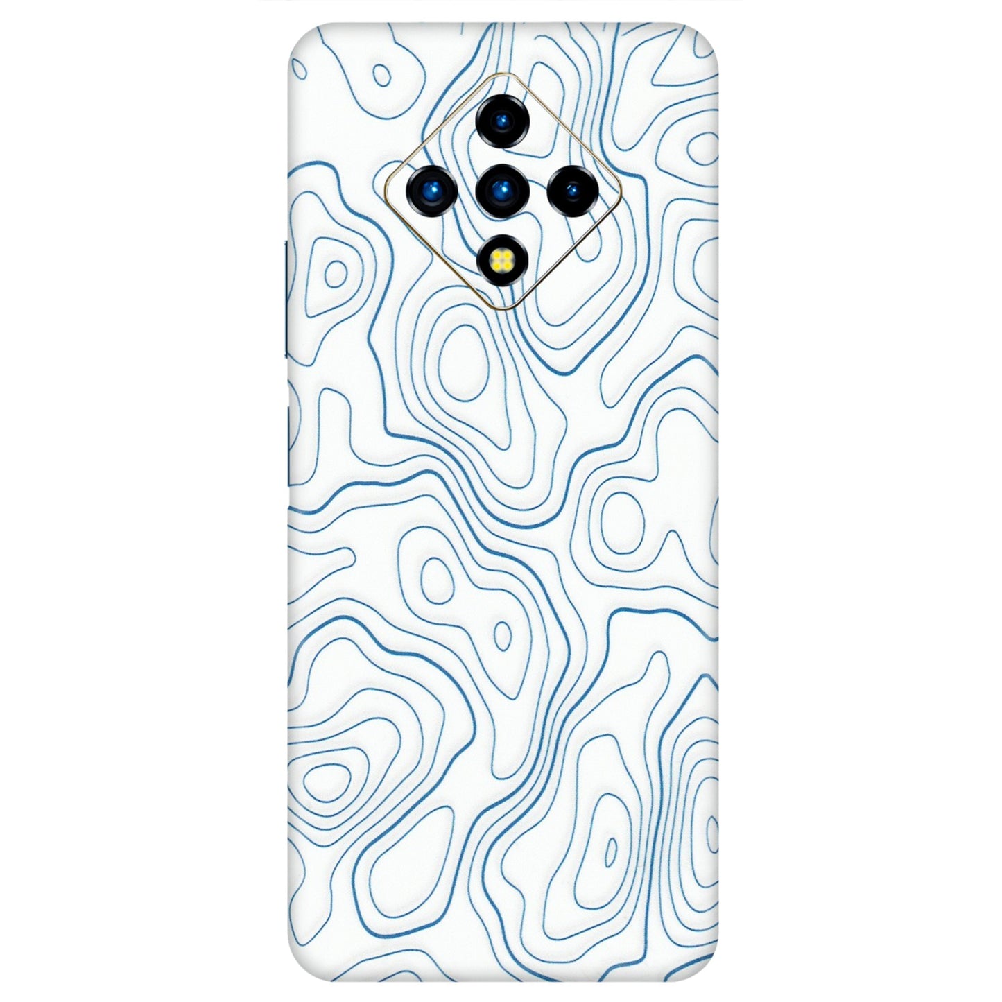INFINIX Phone Skins (All Models) - Blue And White Swirls - Matte Finish (M-139) Infinix Zero 8i