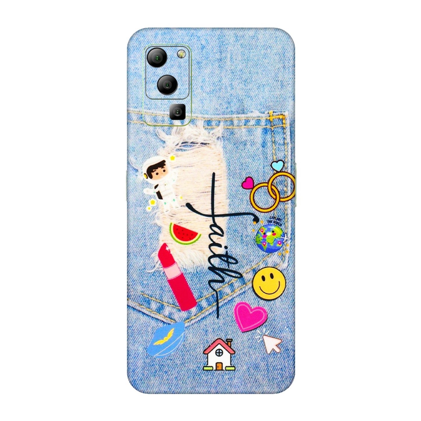 Lava Phone Skins (All Models) - Denim Jeans Pocket - 3D Embossed Finish (L-134) LAVA Blaze (5G)