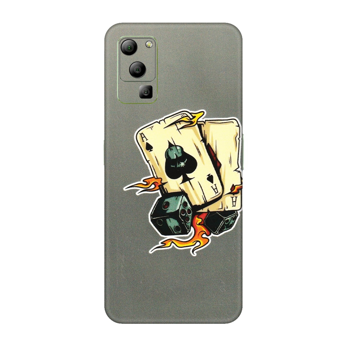 Lava Phone Skins (All Models) - Grey Cards Of Ace - 3D Embossed Finish (L-77) LAVA Blaze (5G)