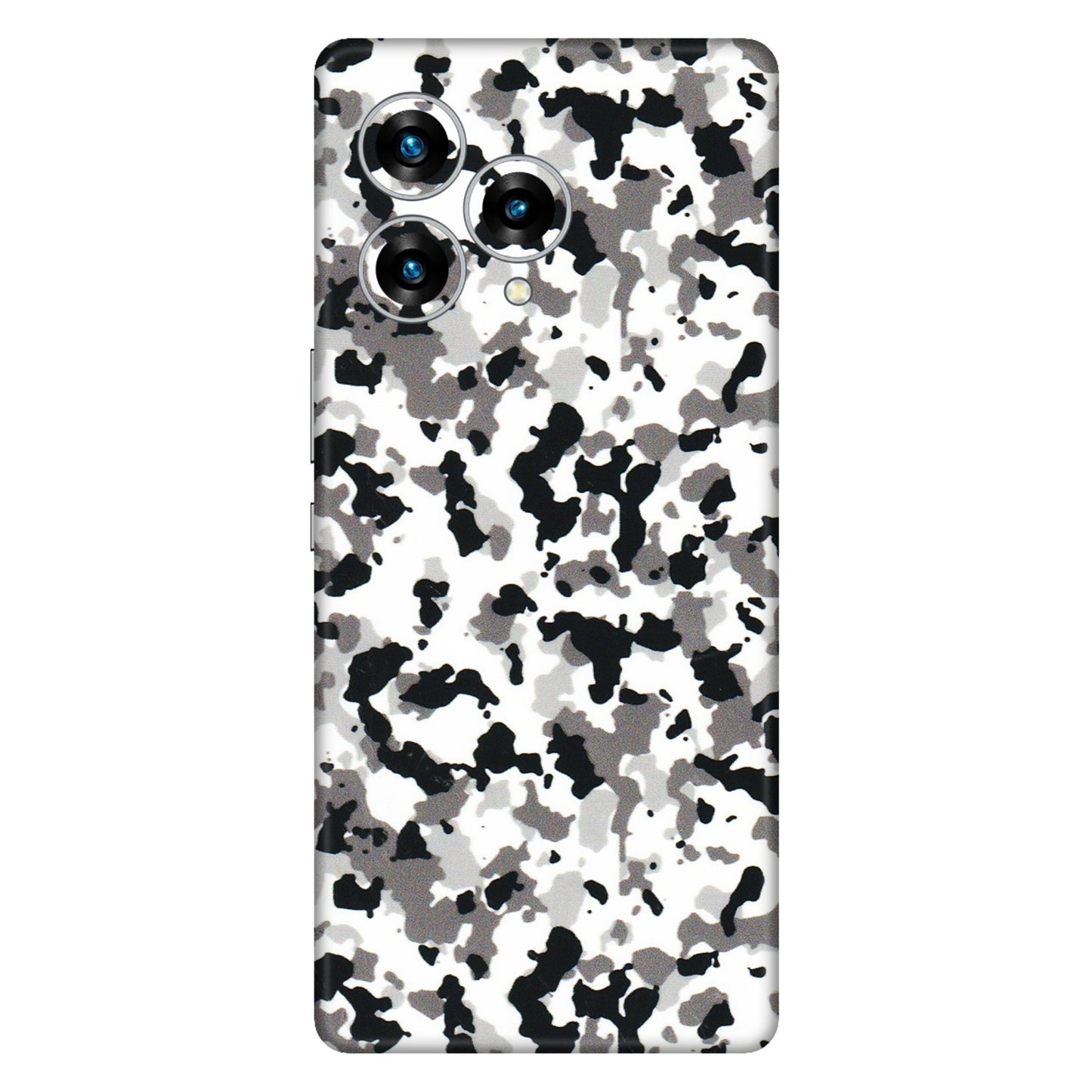 Lava Phone Skins (All Models) - White Black Camouflage - 3D Embossed Finish (L-18) LAVA Blaze Curve (5G)