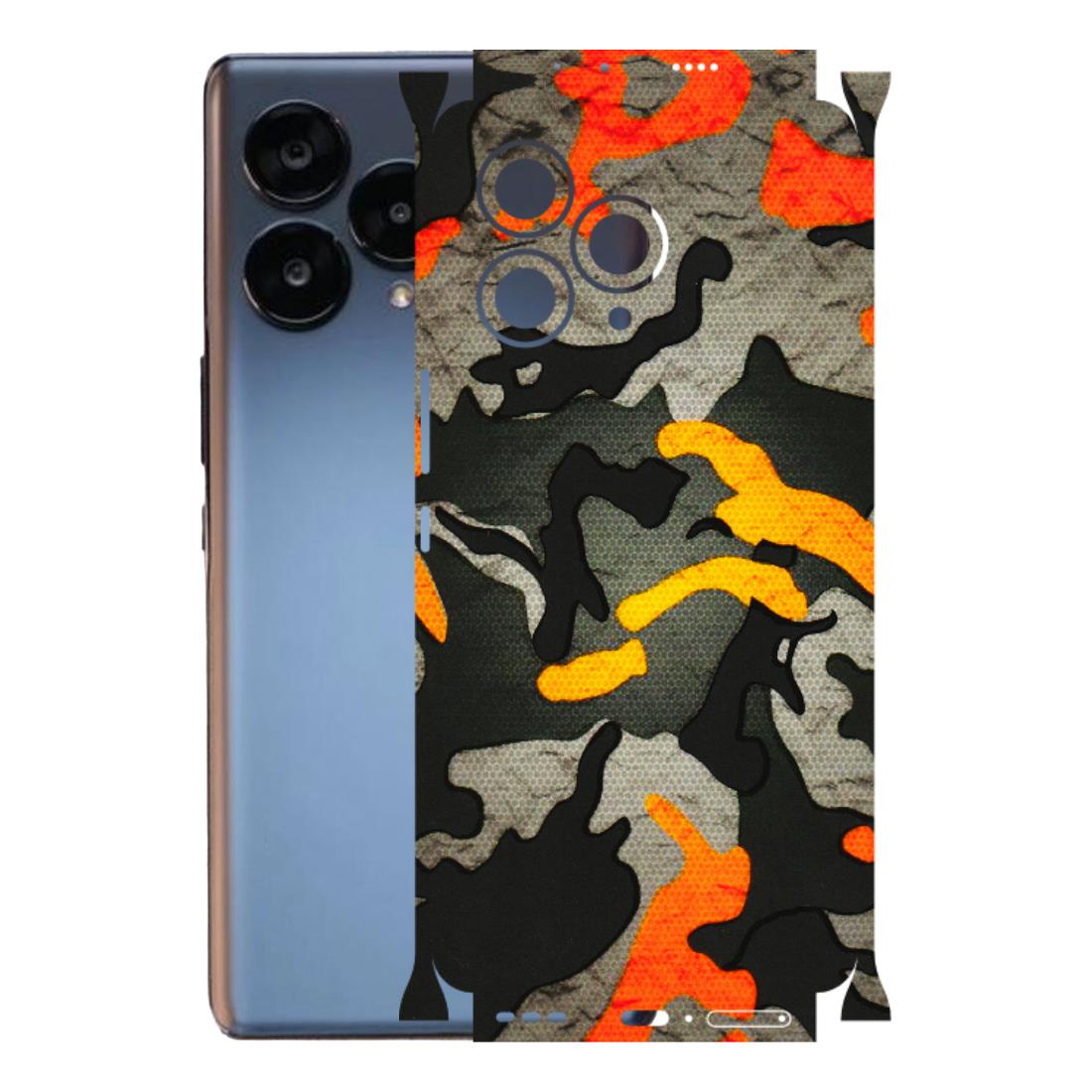 Lava Phone Skins (All Models) - Orange Camouflage - 3D Embossed Finish (L-204) LAVA Blaze Curve (5G)