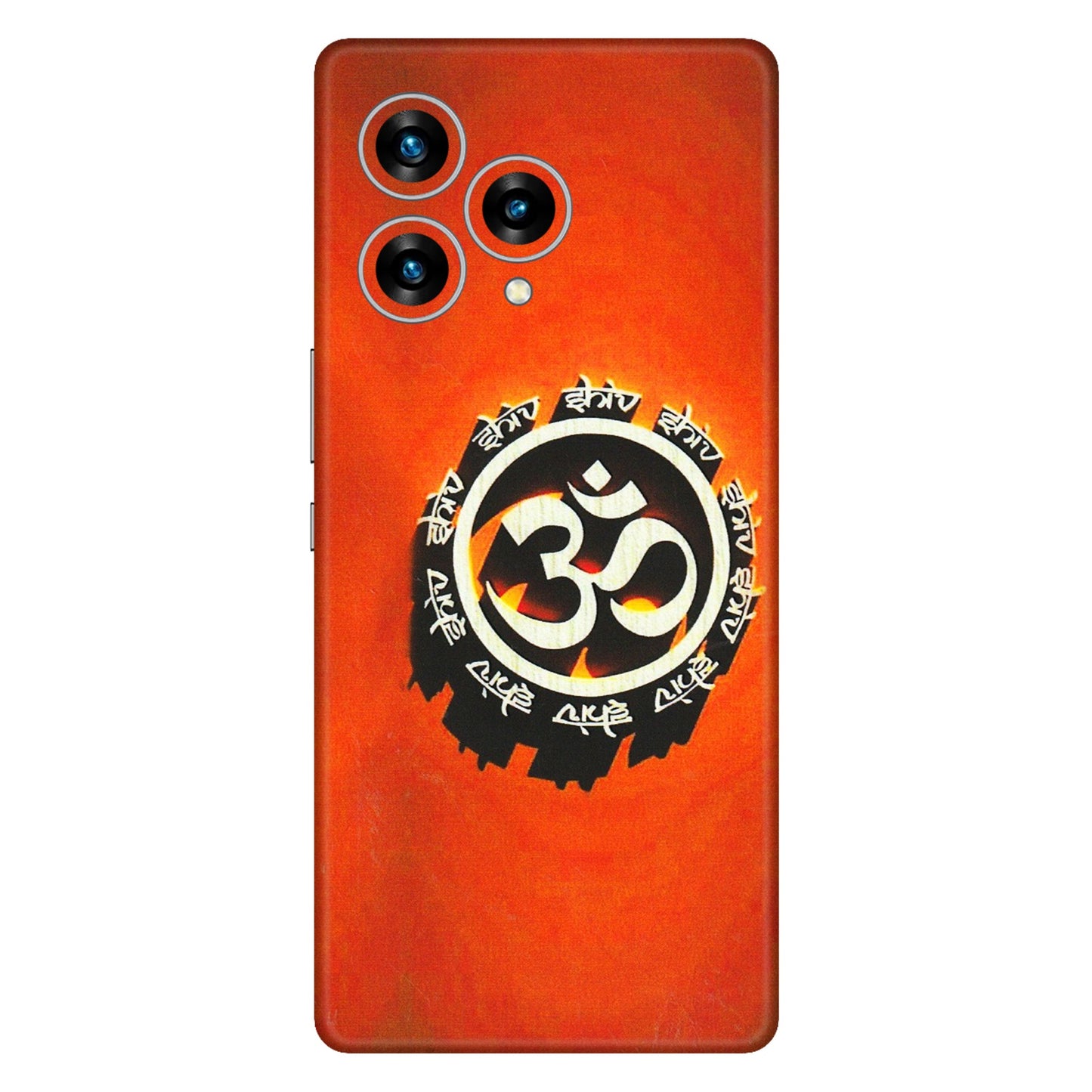Lava Phone Skins (All Models) - Aum Shiv Orange - 3D Embossed Finish (L-32) LAVA Blaze Curve (5G)
