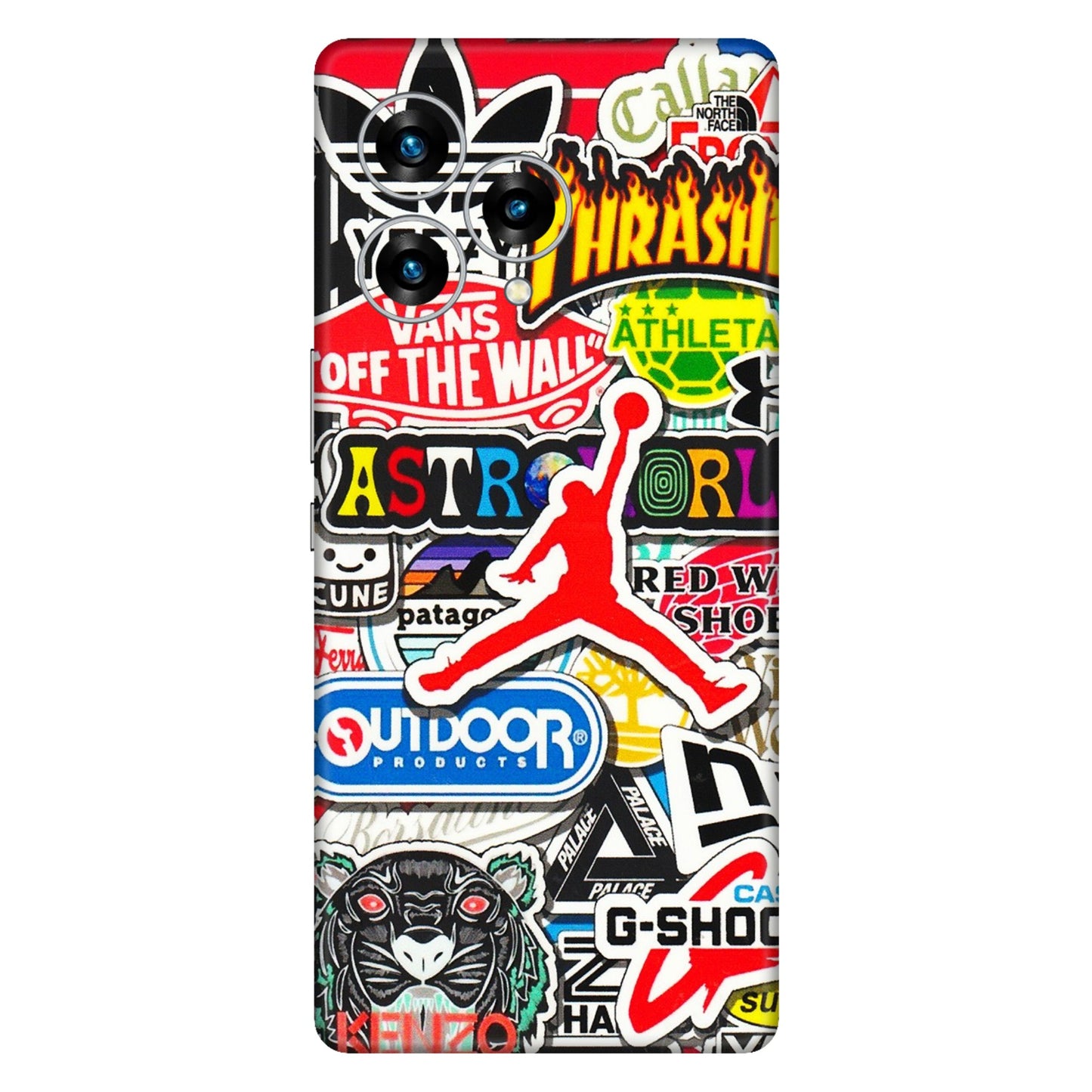 Lava Phone Skins (All Models) - Multi Brands Sticker Graffiti - 3D Embossed Finish (L-37) LAVA Blaze Curve (5G)