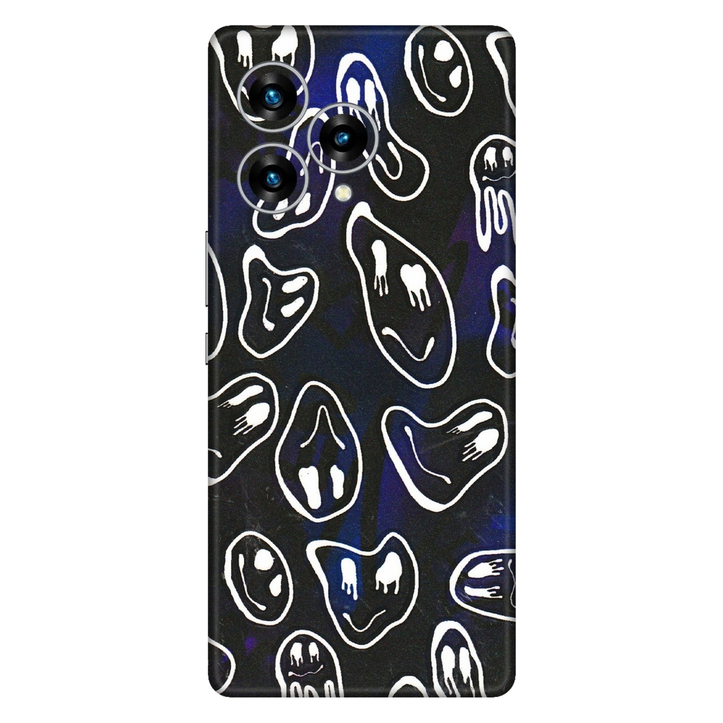 Lava Phone Skins (All Models) - Distorted Smileys - 3D Embossed Finish (L-92) LAVA Blaze Curve (5G)