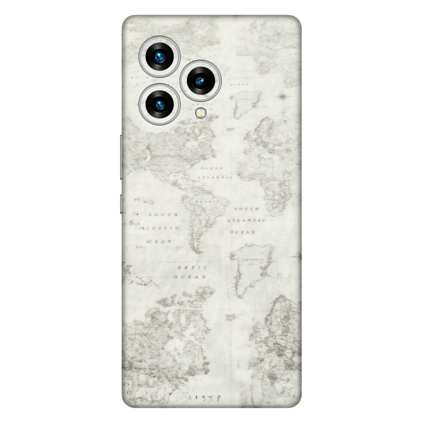 Lava Phone Skins (All Models) - World Travel Map - Transparent Finish (T-04) LAVA Blaze Curve (5G)
