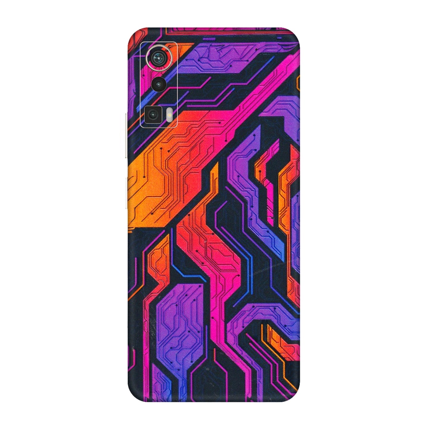 Lava Phone Skins (All Models) - Tech Circuits Futuristic - 3D Embossed Finish (L-07) LAVA Blaze Pro