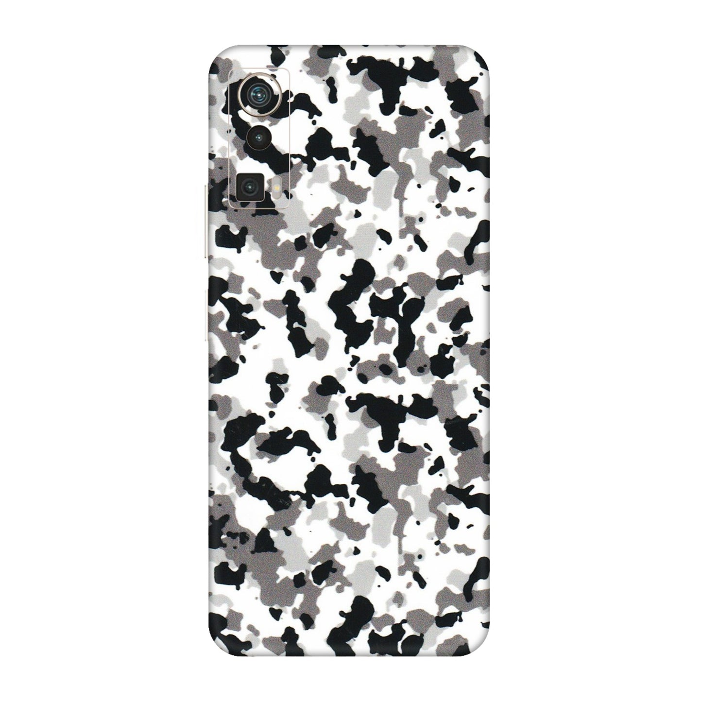 Lava Phone Skins (All Models) - White Black Camouflage - 3D Embossed Finish (L-18) LAVA Blaze Pro