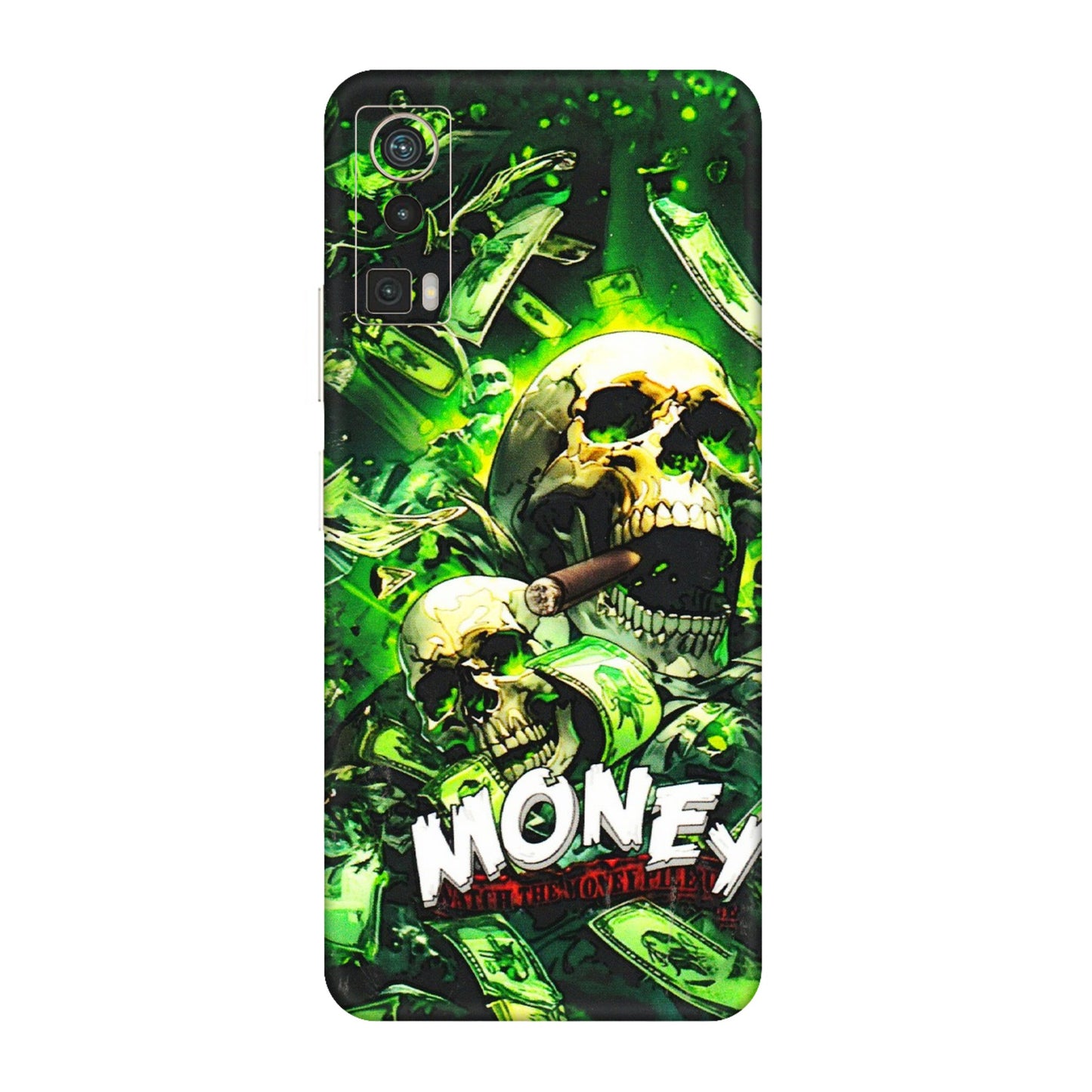Lava Phone Skins (All Models) - Skull Money - 3D Embossed Finish (L-303) LAVA Blaze Pro