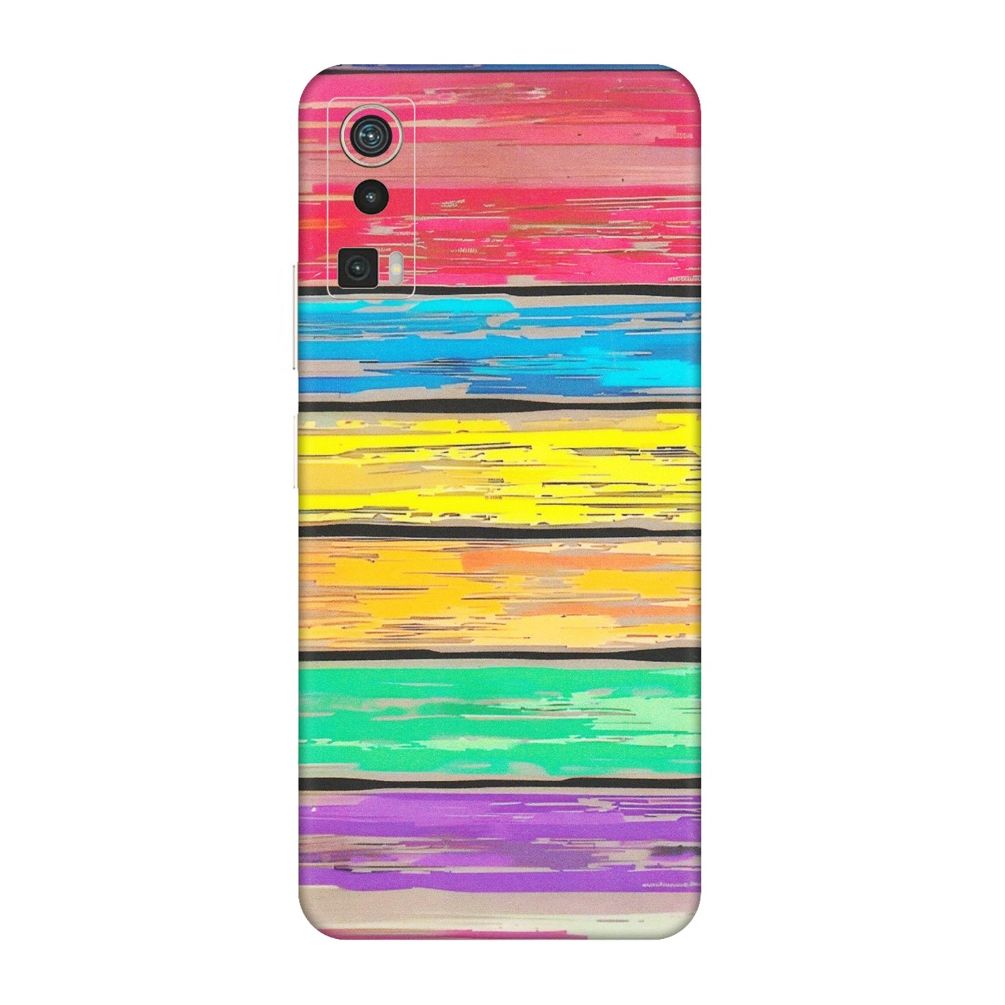 Lava Phone Skins (All Models) - Multi Colour Wooden Wall - Matte Finish (M-96) LAVA Blaze Pro
