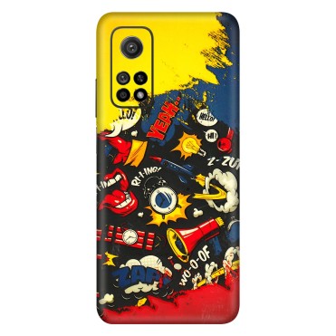 Xiaomi Redmi Phone Skins (All Models) - Pacific Doodle Art - 3D Embossed Finish (L-120) Mi 10T 5G