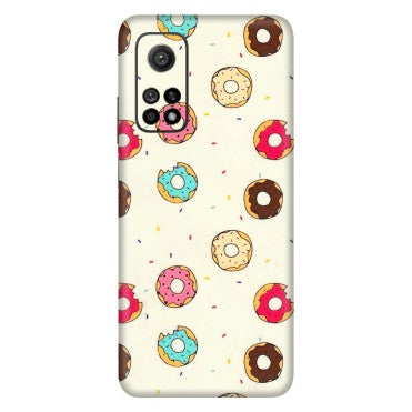 Xiaomi Redmi Phone Skins (All Models) - Mini Donuts Doodle Art - 3D Embossed Finish (L-122) Mi 10T 5G
