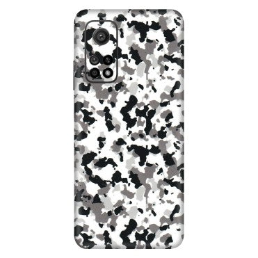 Xiaomi Redmi Phone Skins (All Models) - White Black Camouflage - 3D Embossed Finish (L-18) Mi 10T 5G