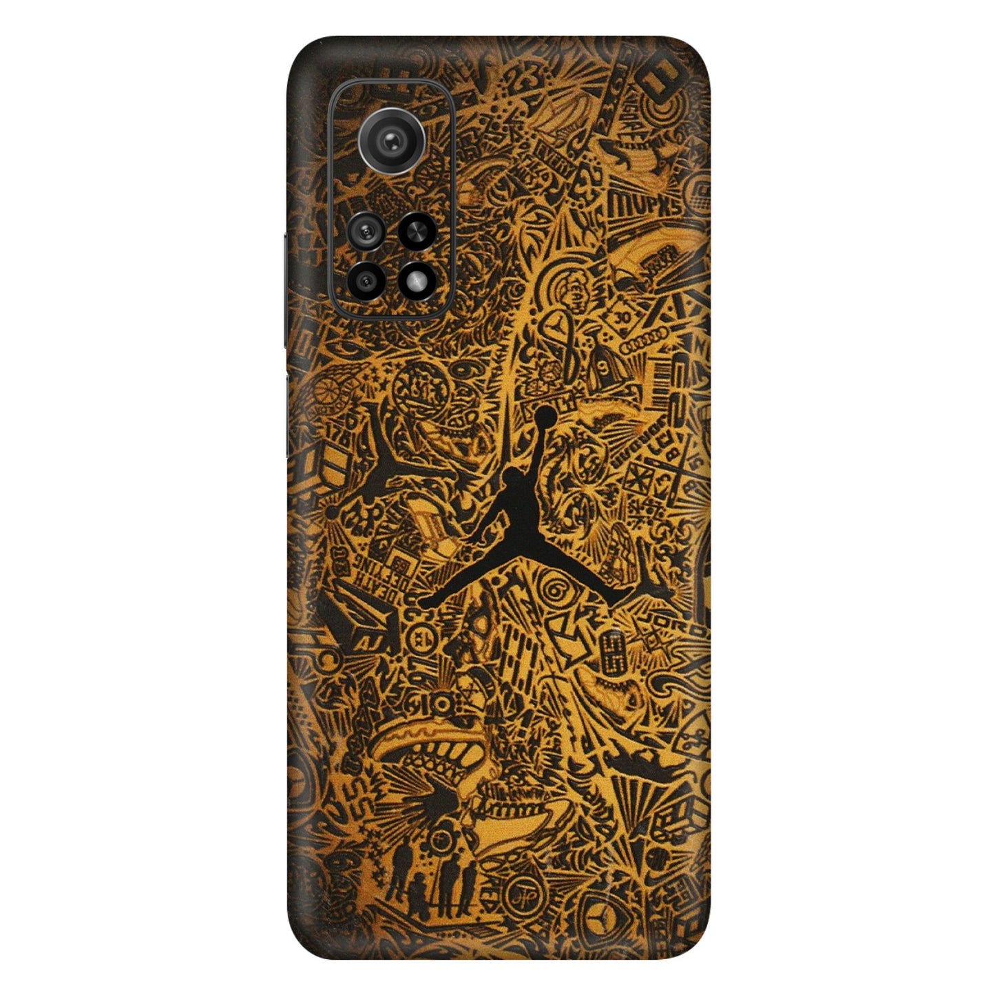 Xiaomi Redmi Phone Skins (All Models) - Premium Gold Basketball Player - 3D Embossed Finish (L-236) Mi 10T 5G