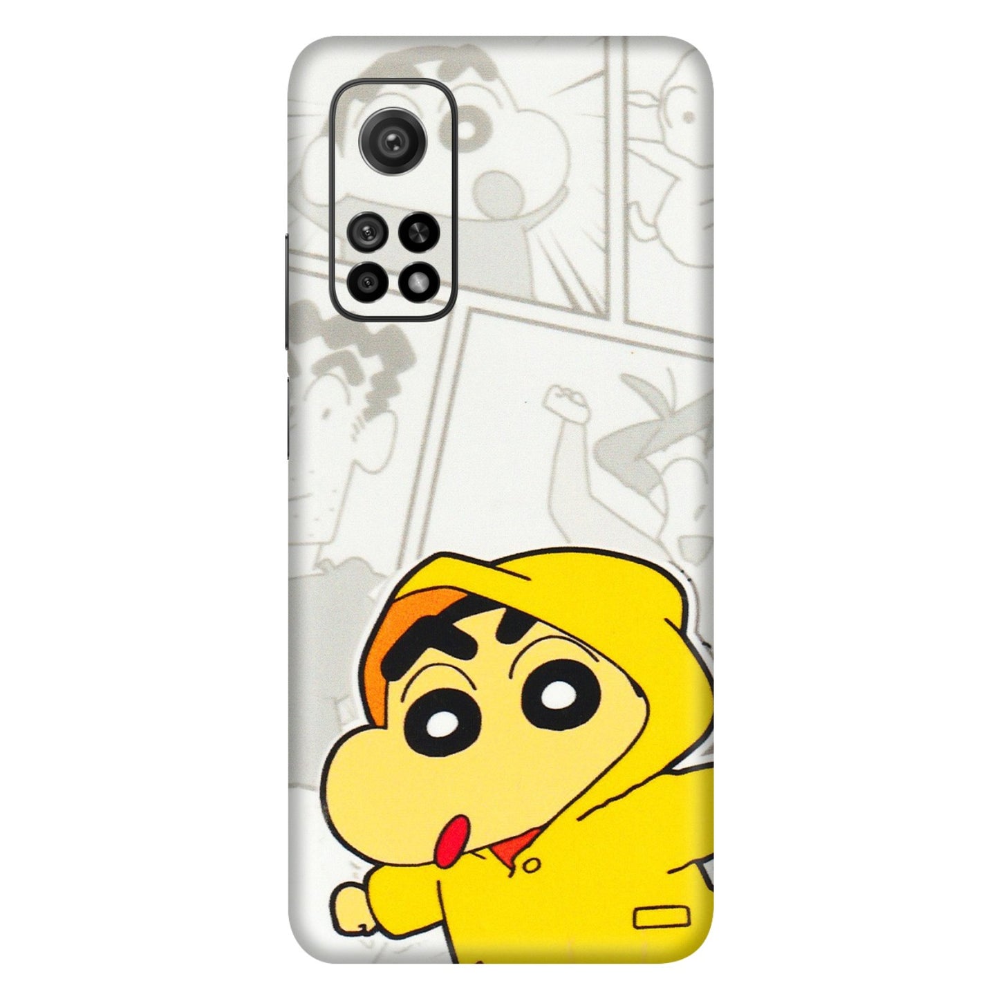 Xiaomi Redmi Phone Skins (All Models) - Yellow Shinchan Comic - 3D Embossed Finish (L-246) Mi 10T 5G