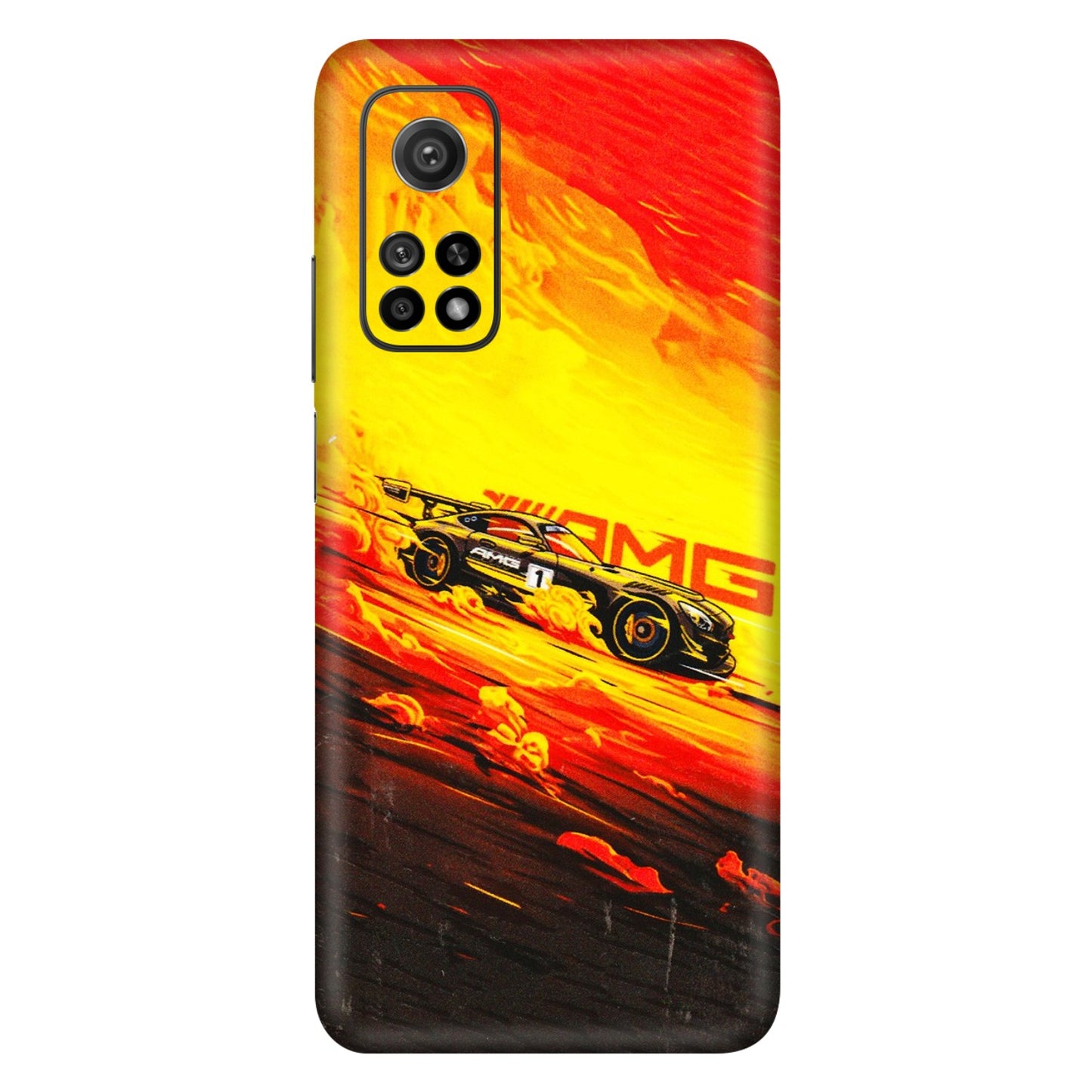 Xiaomi Redmi Phone Skins (All Models) - AMG Car Speed Cover - 3D Embossed Finish (L-256) Mi 10T 5G