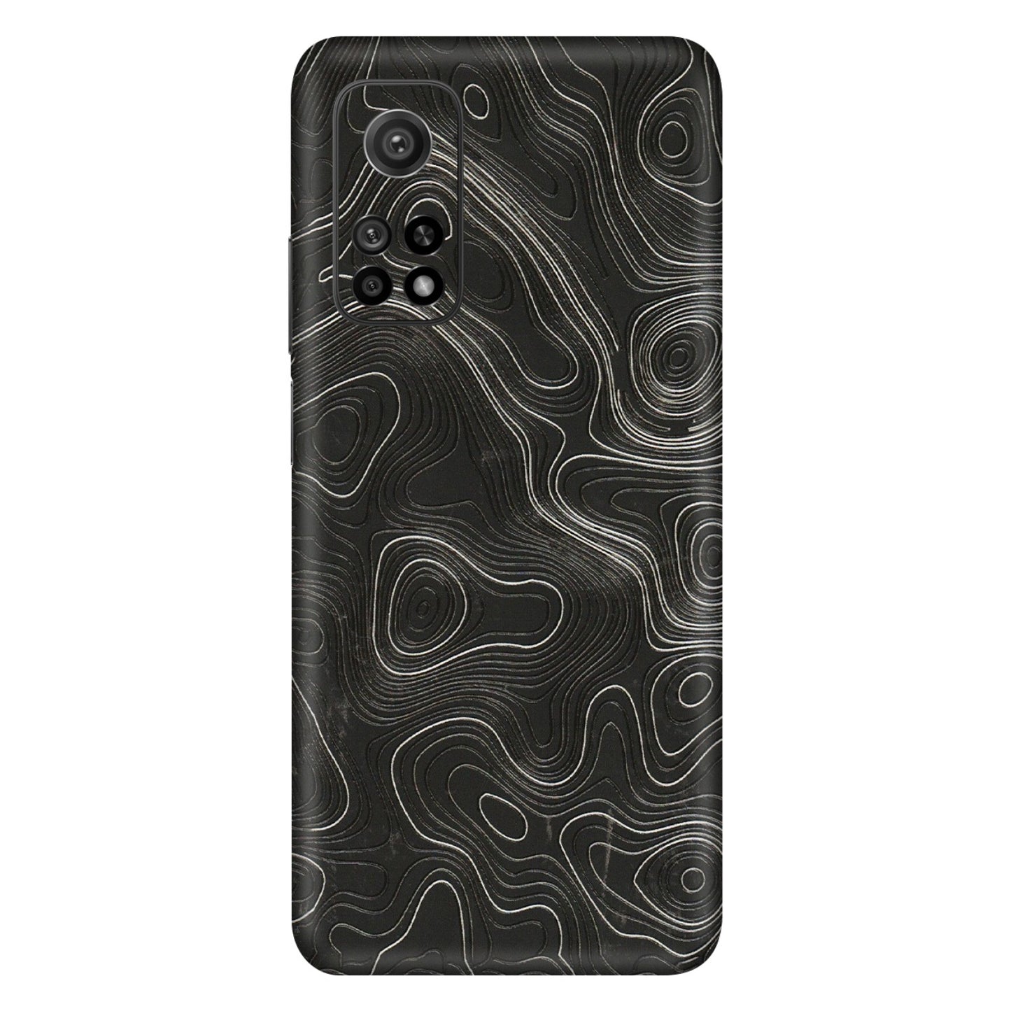 Xiaomi Redmi Phone Skins (All Models) - Abstract White Line Map - 3D Embossed Finish (L-269) Mi 10T 5G
