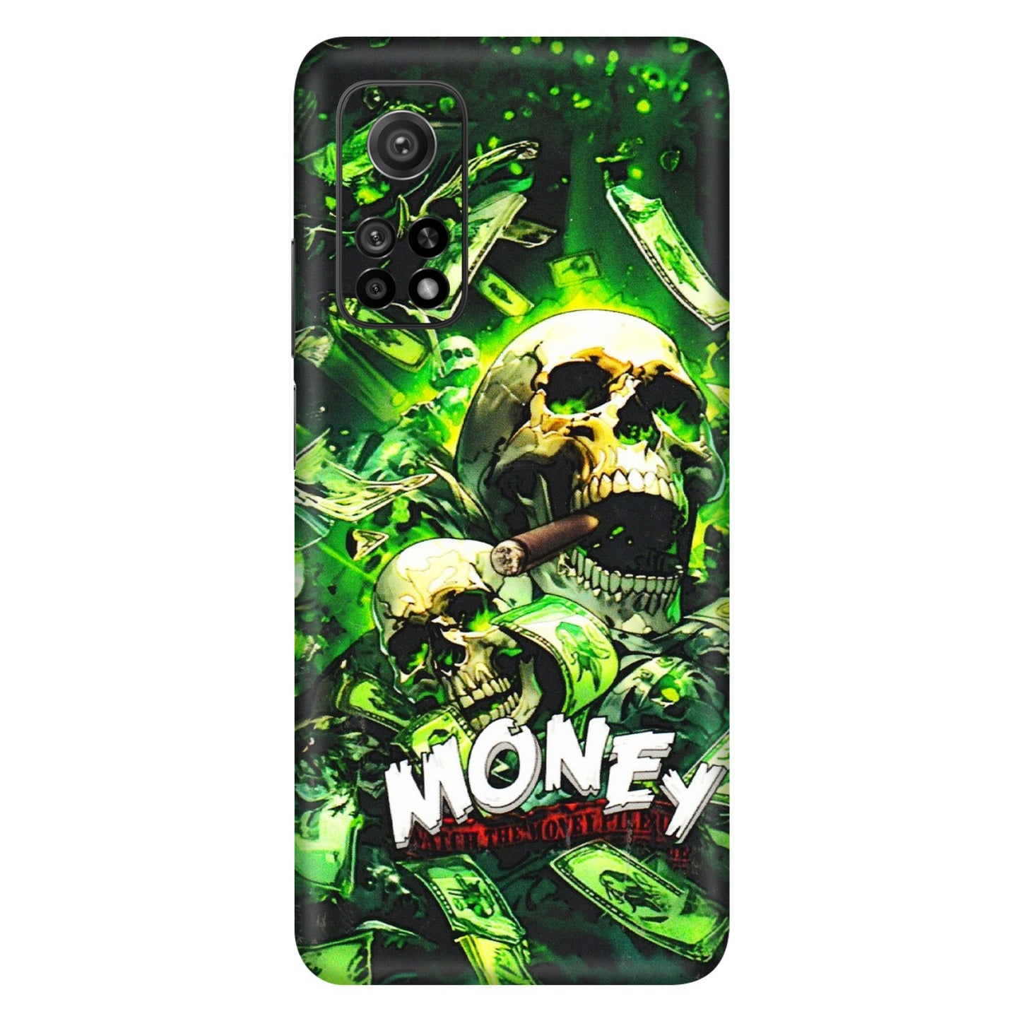 Xiaomi Redmi Phone Skins (All Models) - Skull Money - 3D Embossed Finish (L-303) Mi 10T 5G