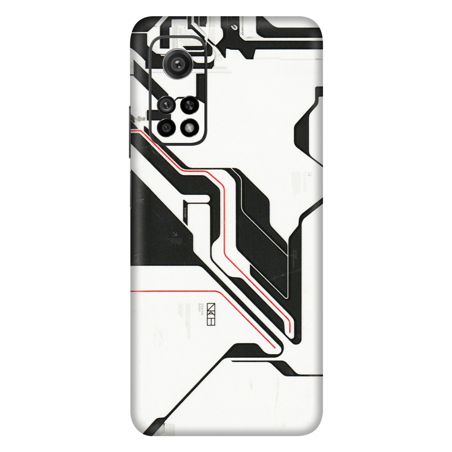 Xiaomi Redmi Phone Skins (All Models) - White Techy Logo - 3D Embossed Finish (L-312) Mi 10T 5G