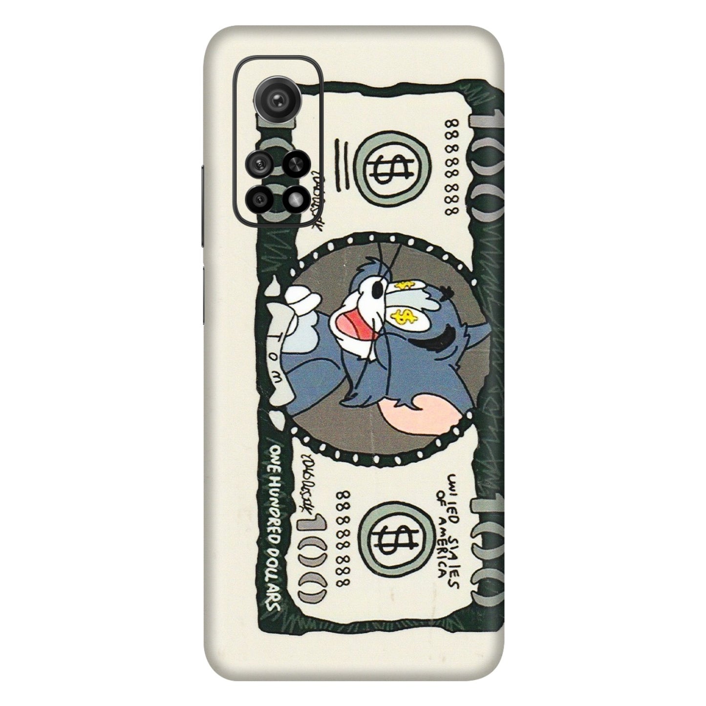 Xiaomi Redmi Phone Skins (All Models) - Tom Hundred Dollar - 3D Embossed Finish (L-324) Mi 10T 5G