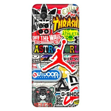Xiaomi Redmi Phone Skins (All Models) - Multi Brands Sticker Graffiti - 3D Embossed Finish (L-37) Mi 10T 5G