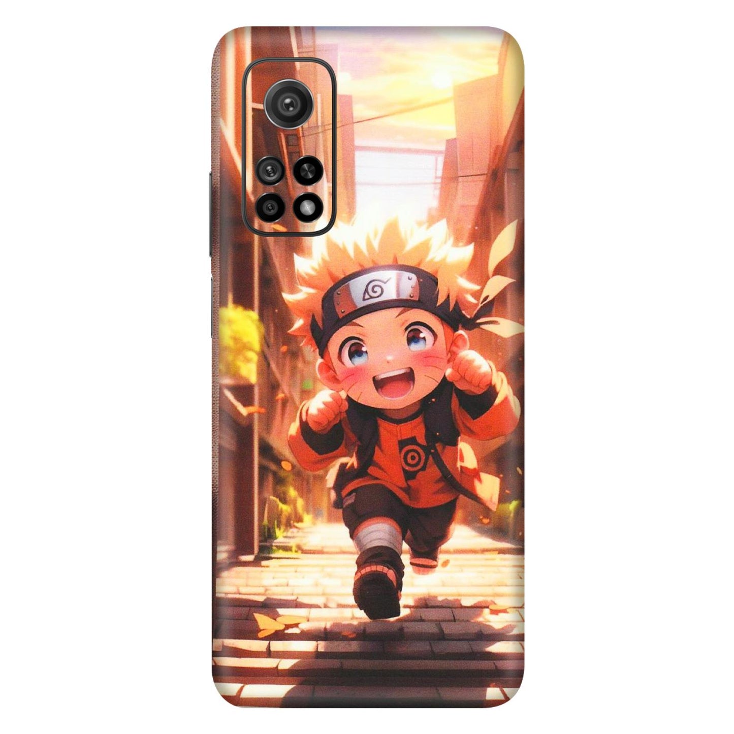 Xiaomi Redmi Phone Skins (All Models) - Naruto Cute Toon Running - Matte Finish (M-04) Mi 10T 5G