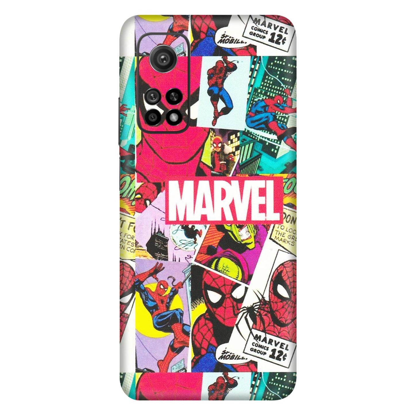 Xiaomi Redmi Phone Skins (All Models) - Marvel Comic Spiderman Grafitti - Matte Finish (M-72) Mi 10T 5G