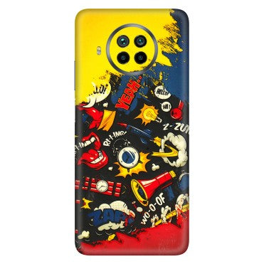 Xiaomi Redmi Phone Skins (All Models) - Pacific Doodle Art - 3D Embossed Finish (L-120) Mi 10 T Lite