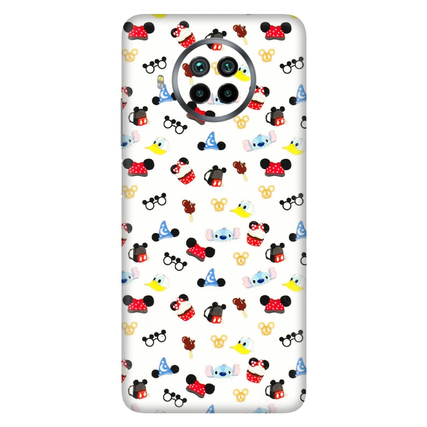 Xiaomi Redmi Phone Skins (All Models) - Minnie Mouse & Donald Doodles s - 3D Embossed Finish (L-194) Mi 10 T Lite