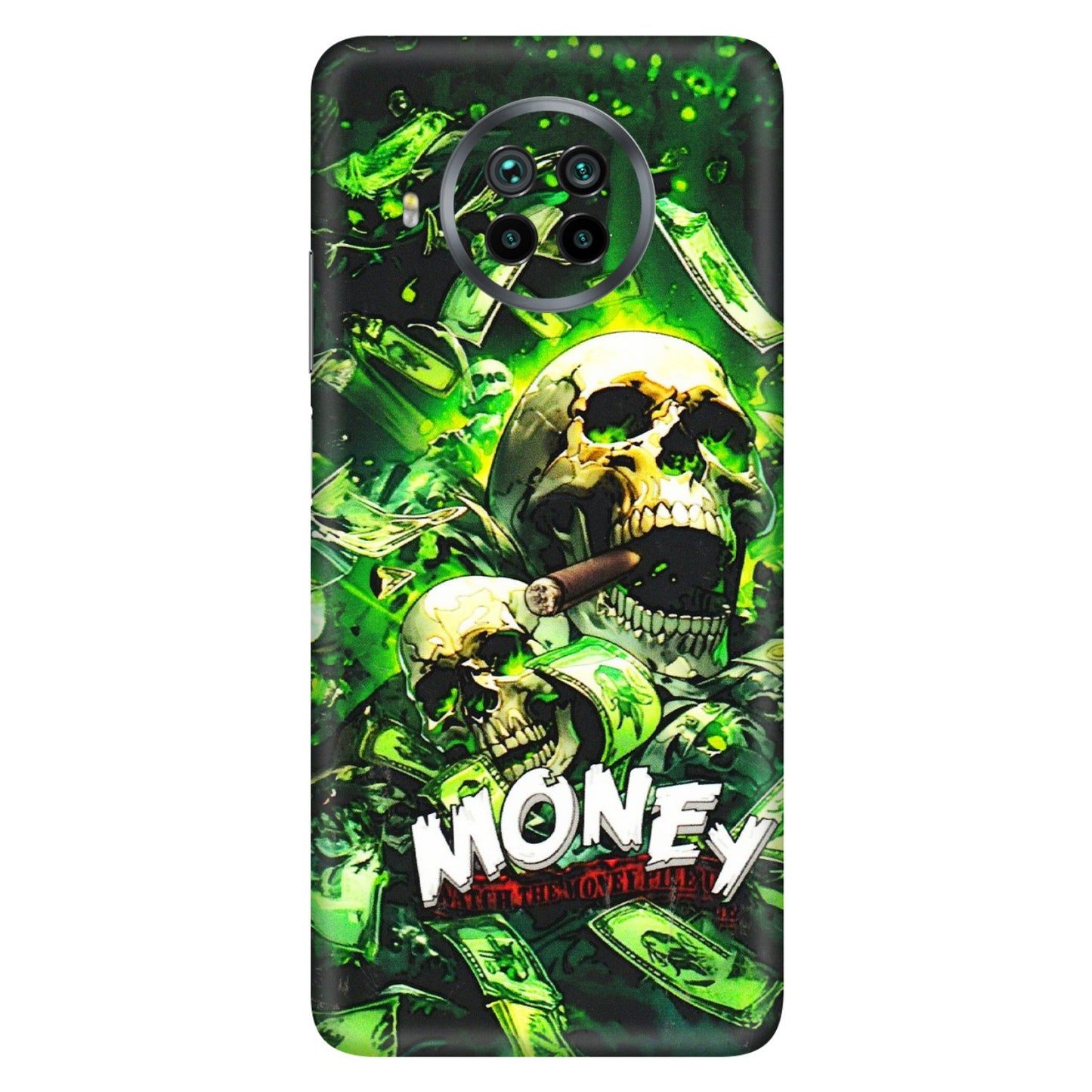 Xiaomi Redmi Phone Skins (All Models) - Skull Money - 3D Embossed Finish (L-303) Mi 10 T Lite